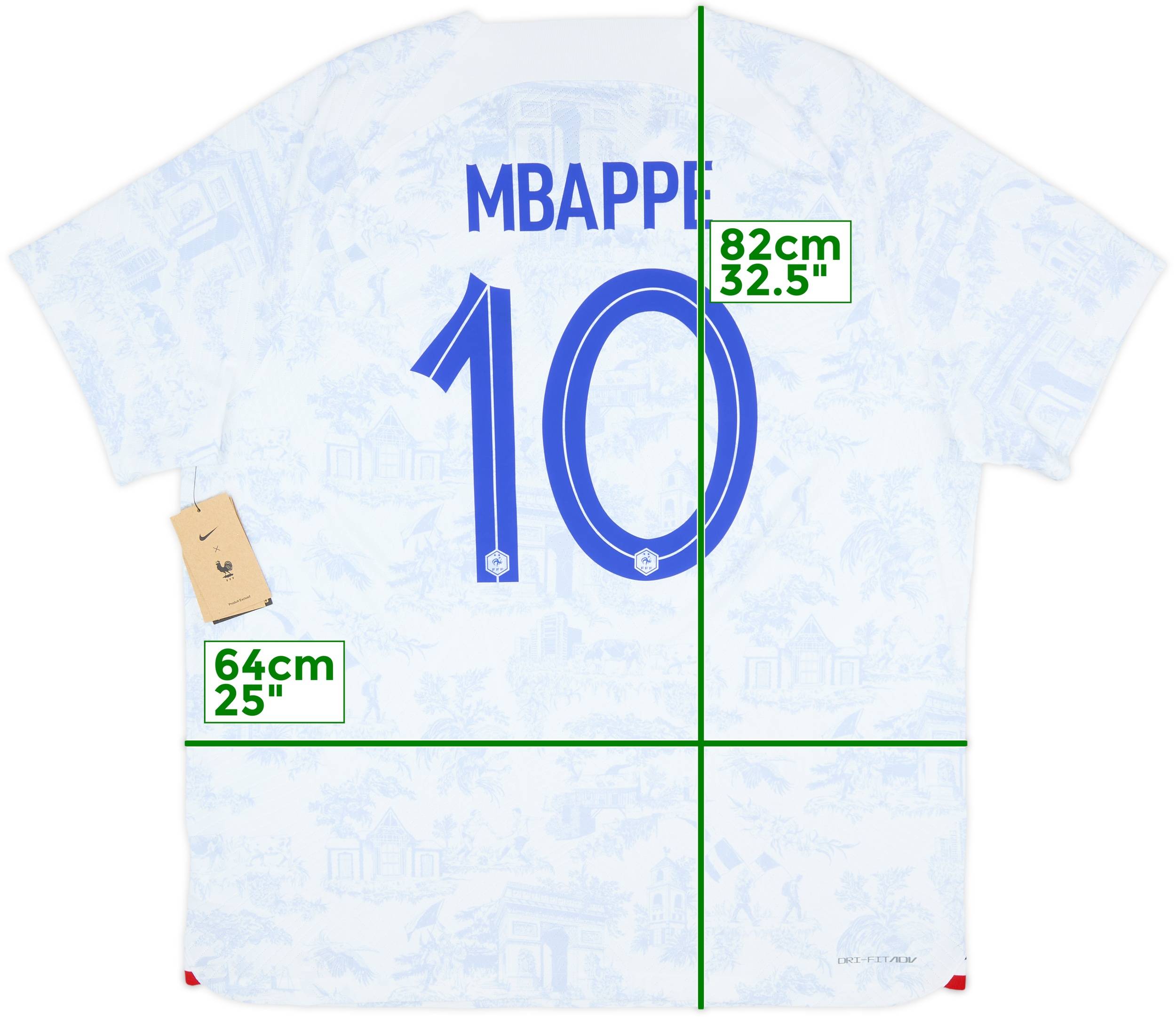 2022-23 France Authentic Away Shirt Mbappe #10 (XXL)