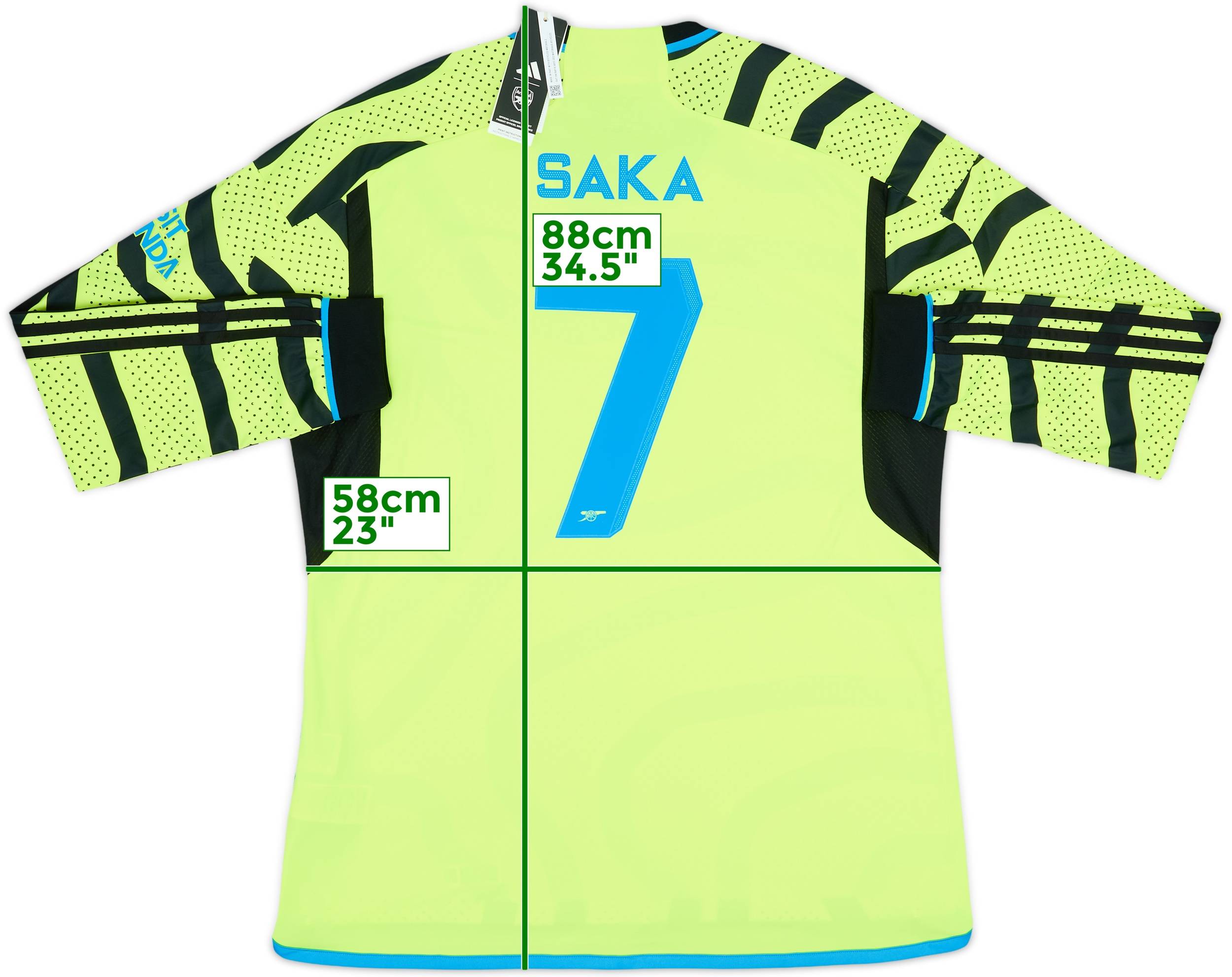 2023-24 Arsenal Away L/S Shirt Saka #7 (XL)