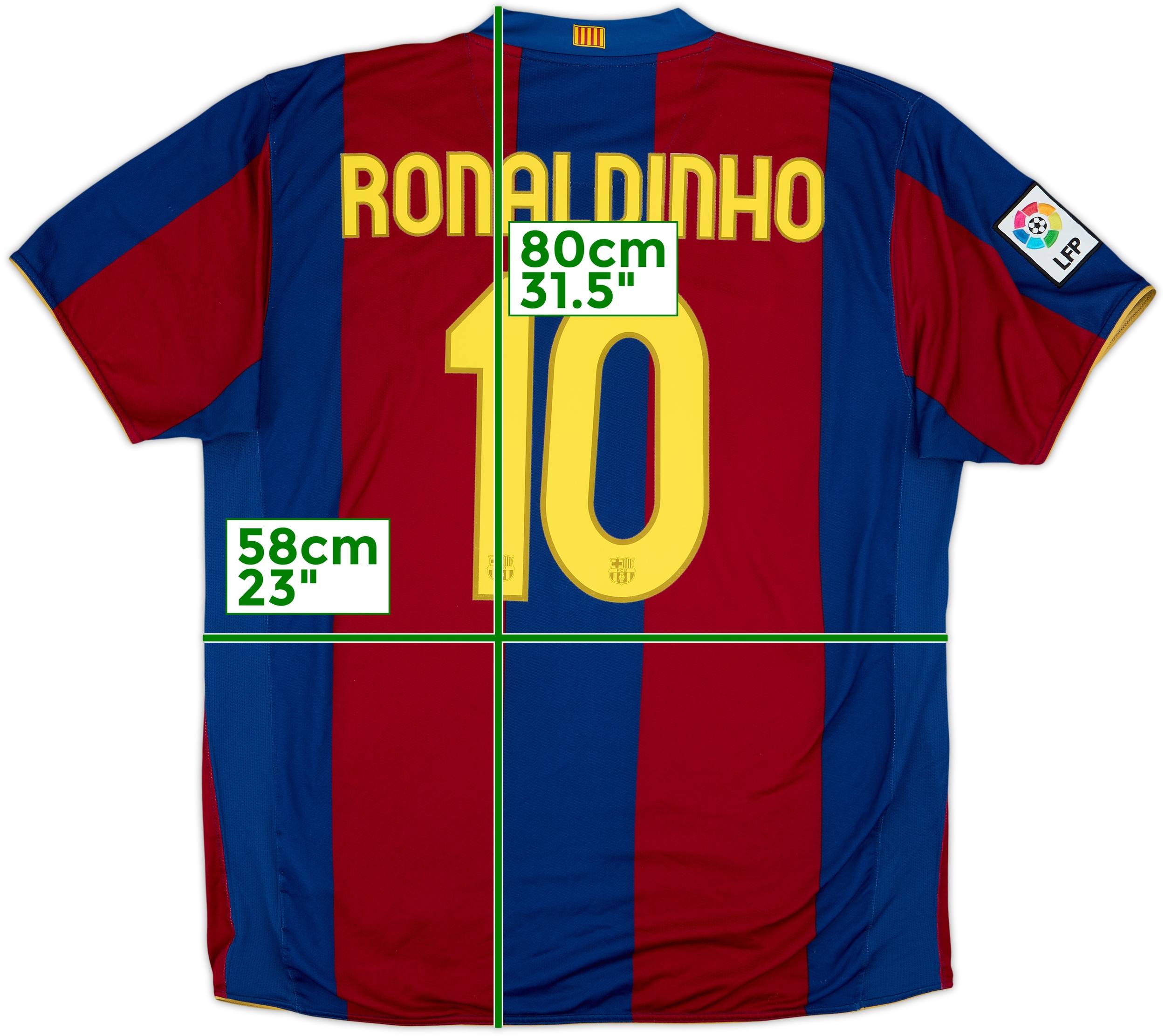 2007-08 Barcelona Home Shirt Ronaldinho #10 - 7/10 - (XL)