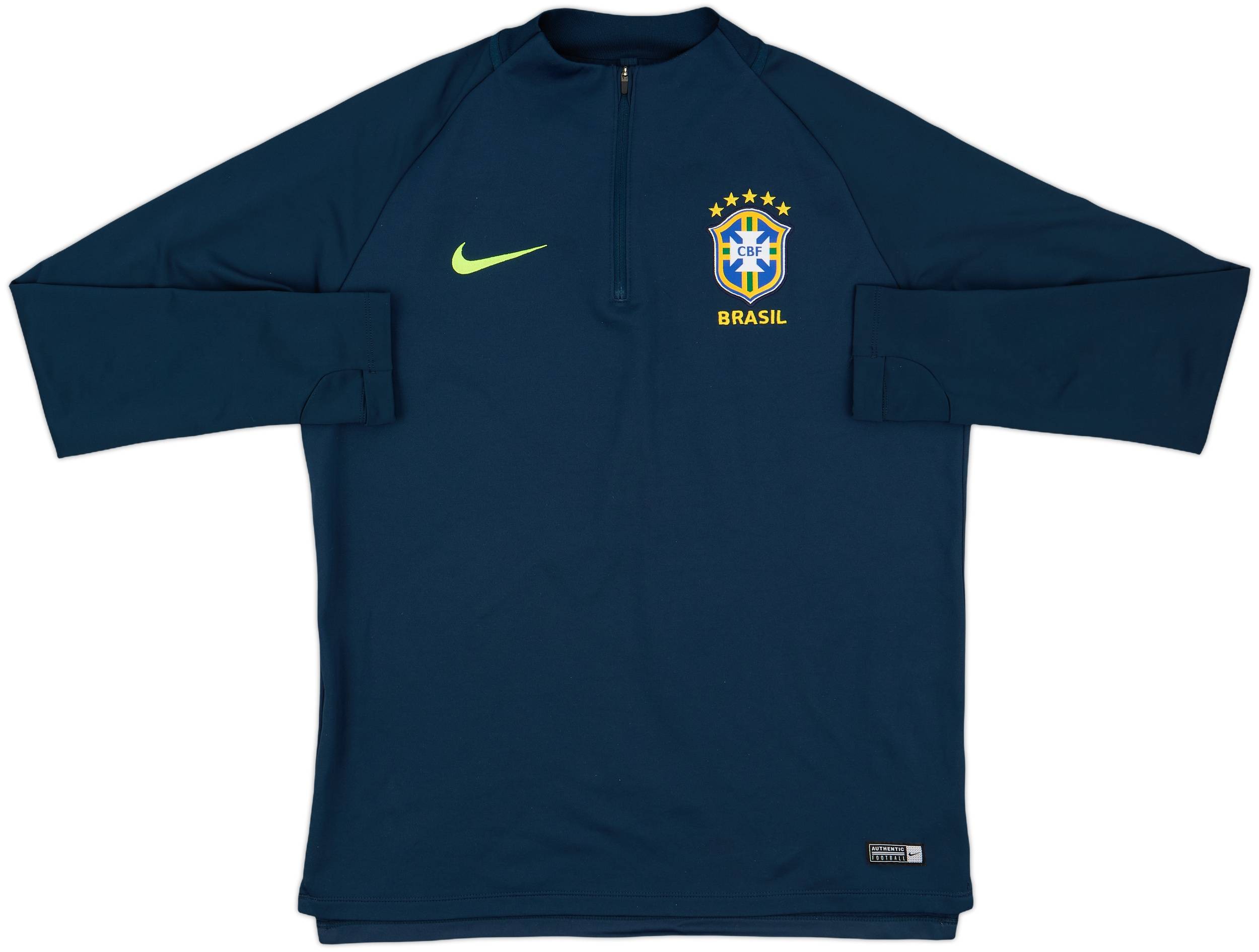 2018-19 Brazil Nike 1/4 Zip Drill Top - 8/10 - (L)