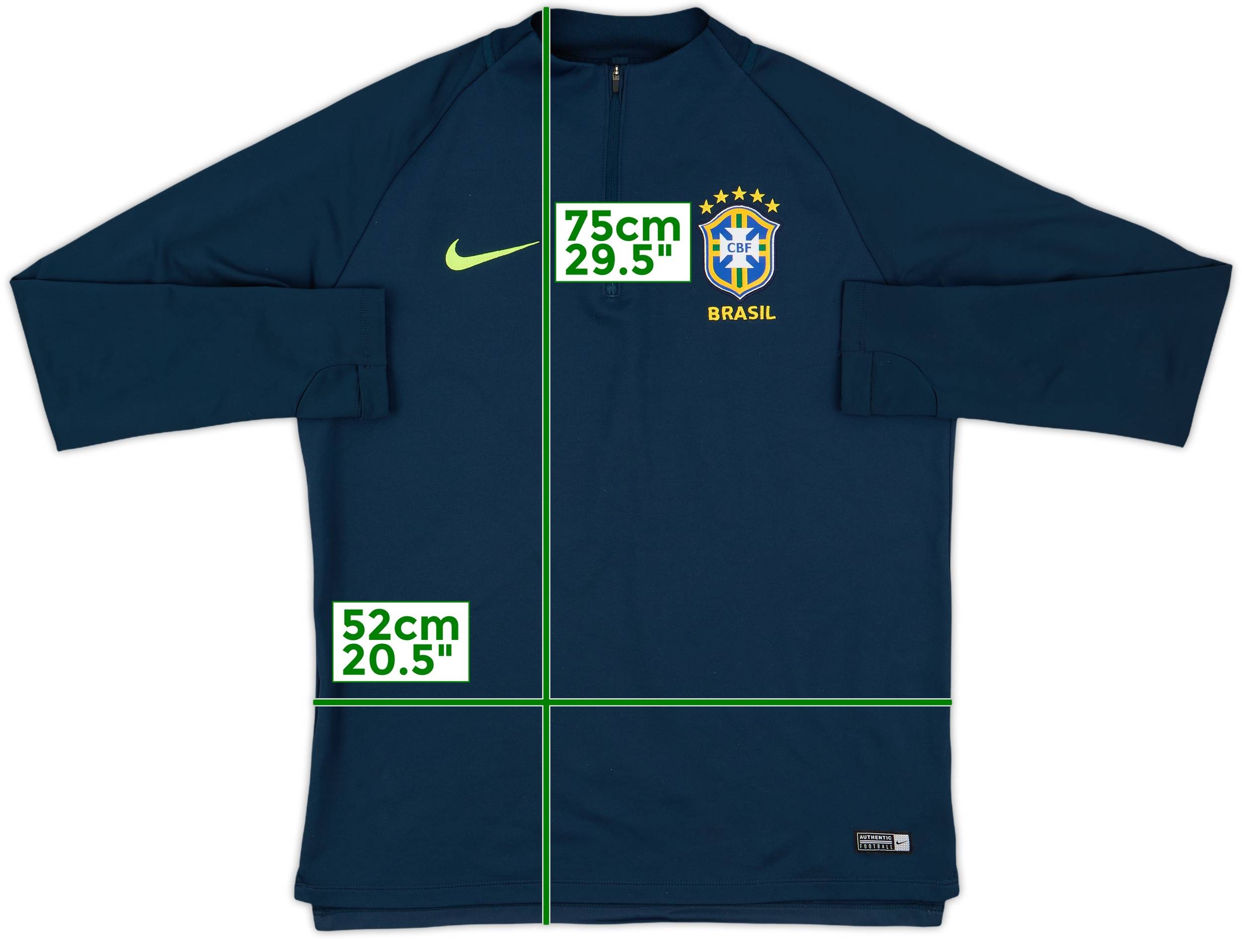 2018-19 Brazil Nike 1/4 Zip Drill Top - 8/10 - (L)