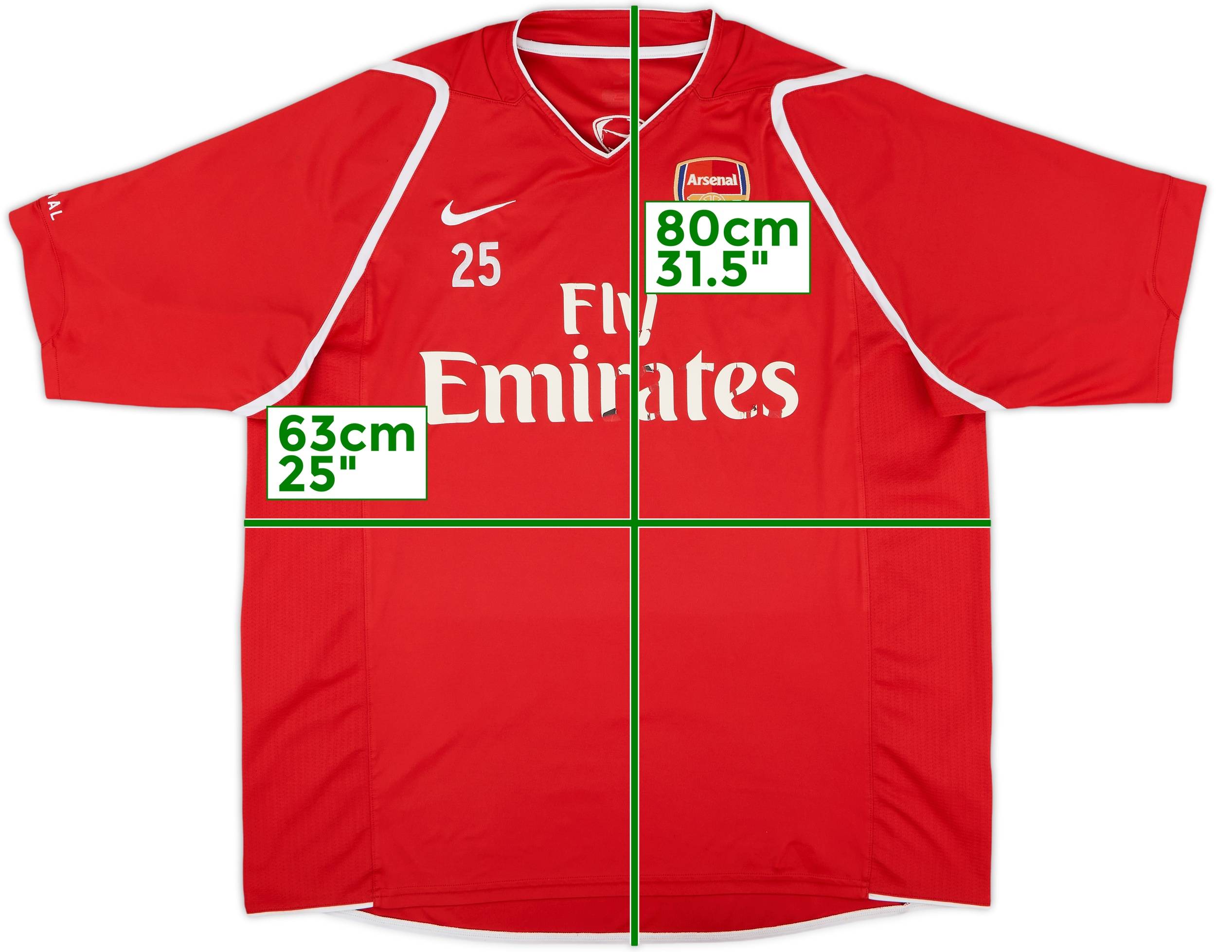 2006-07 Arsenal Player Issue Nike Training Shirt #25 (Adebayor