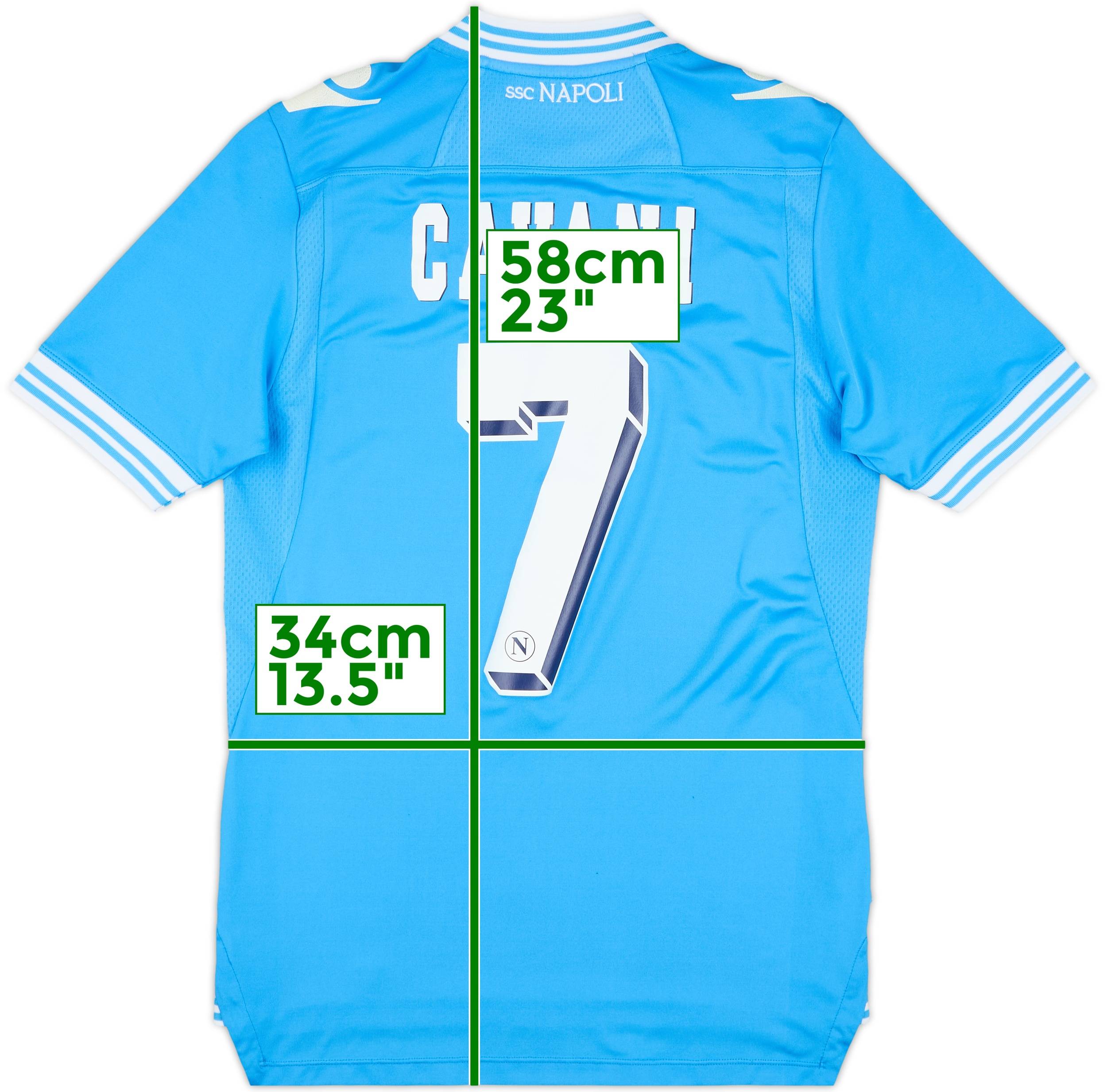 2012-13 Napoli Home Shirt Cavani #7 6/10 (L)