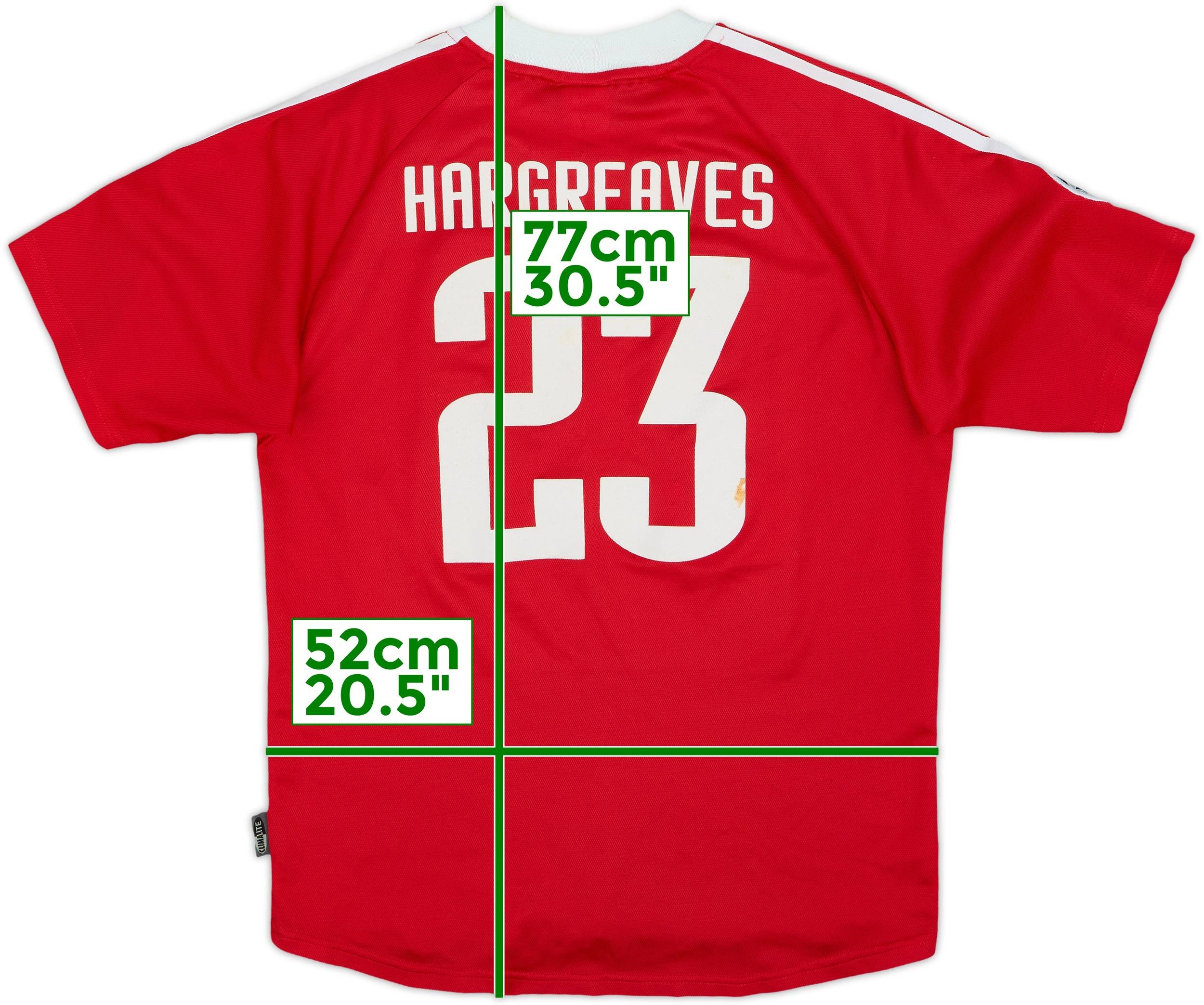 バレンシア　00/01 CL away ユニフォーム　XL 長袖　パッチ付 2000-01 Bayern Munich CL Home Shirt Hargreaves #23 - 6/10 - (S)