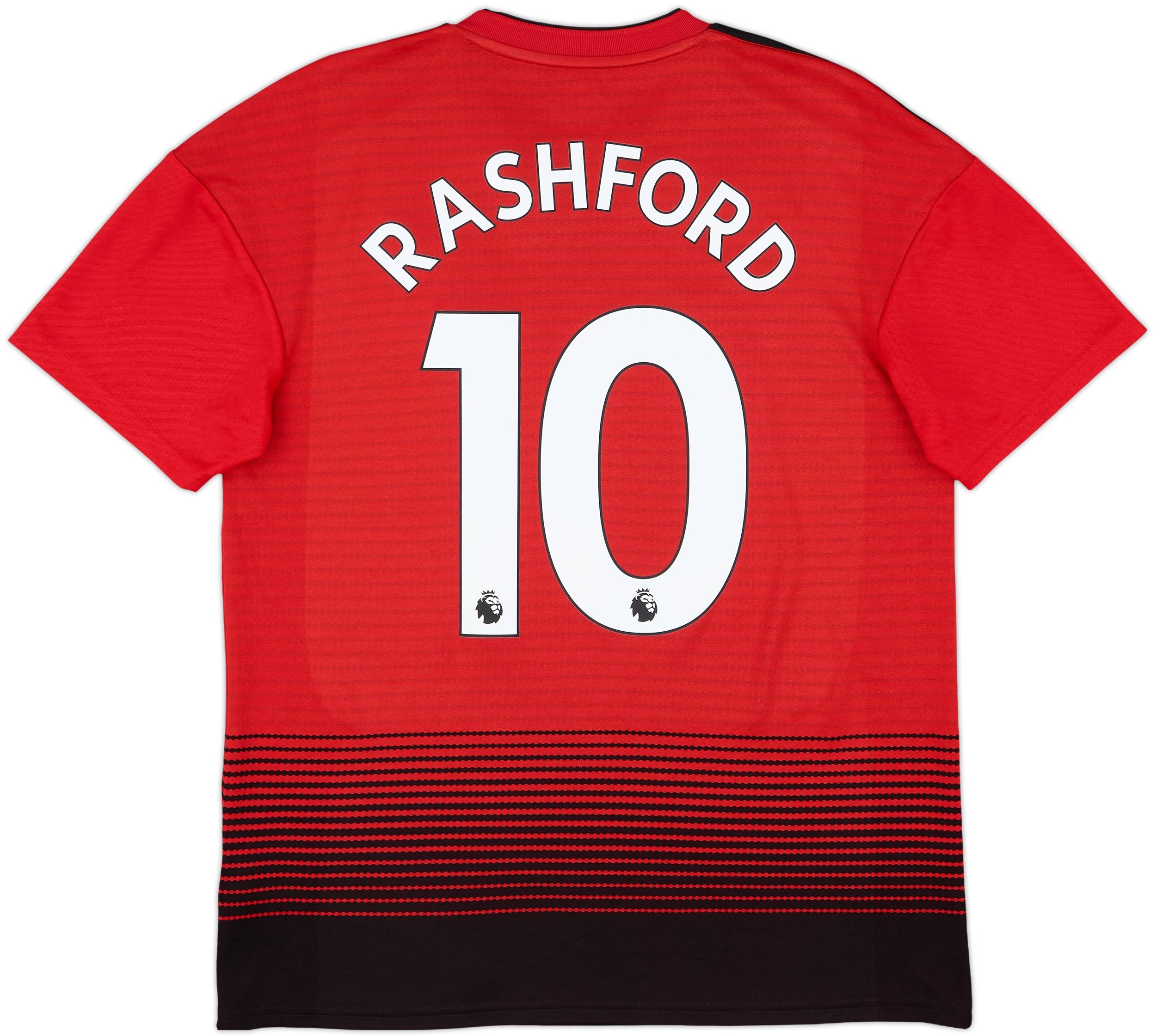 2018-19 Manchester United Home Shirt Rashford #10 9/10 (M)