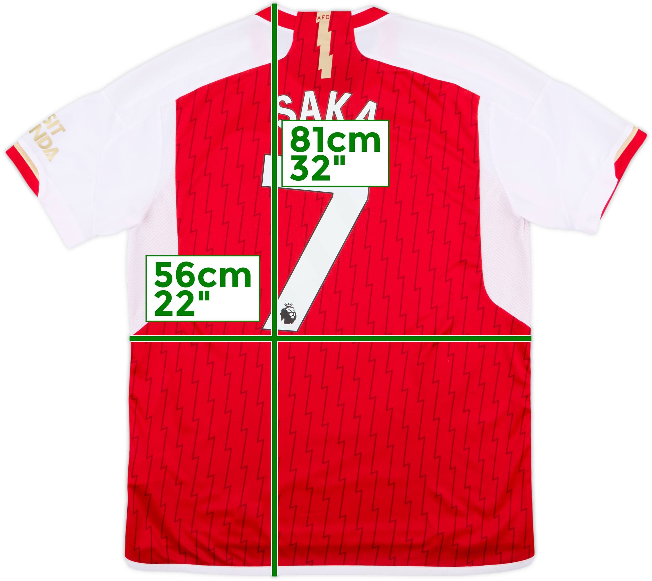 2023-24 Arsenal Home Shirt Saka #7 - 8/10 - (XL)