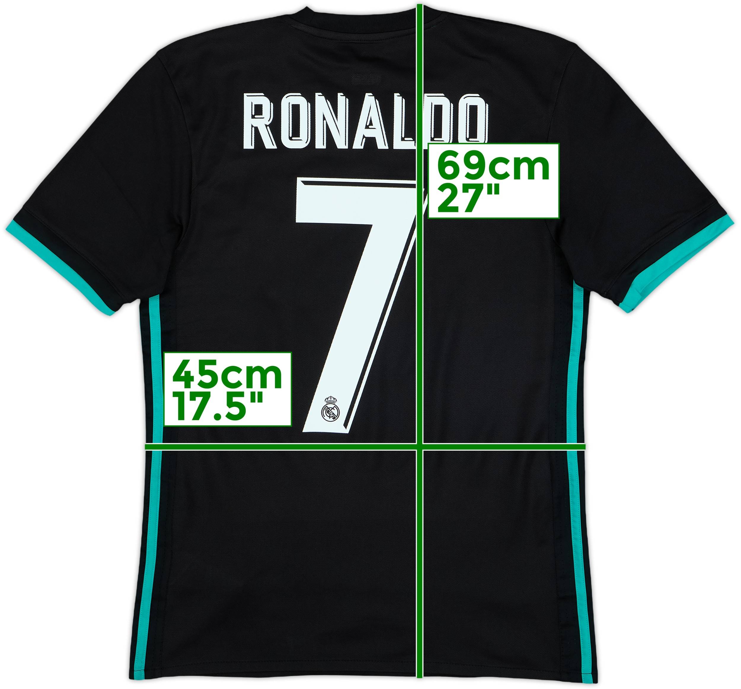 2017-18 Real Madrid Away Shirt Ronaldo #7 8/10 (XS)