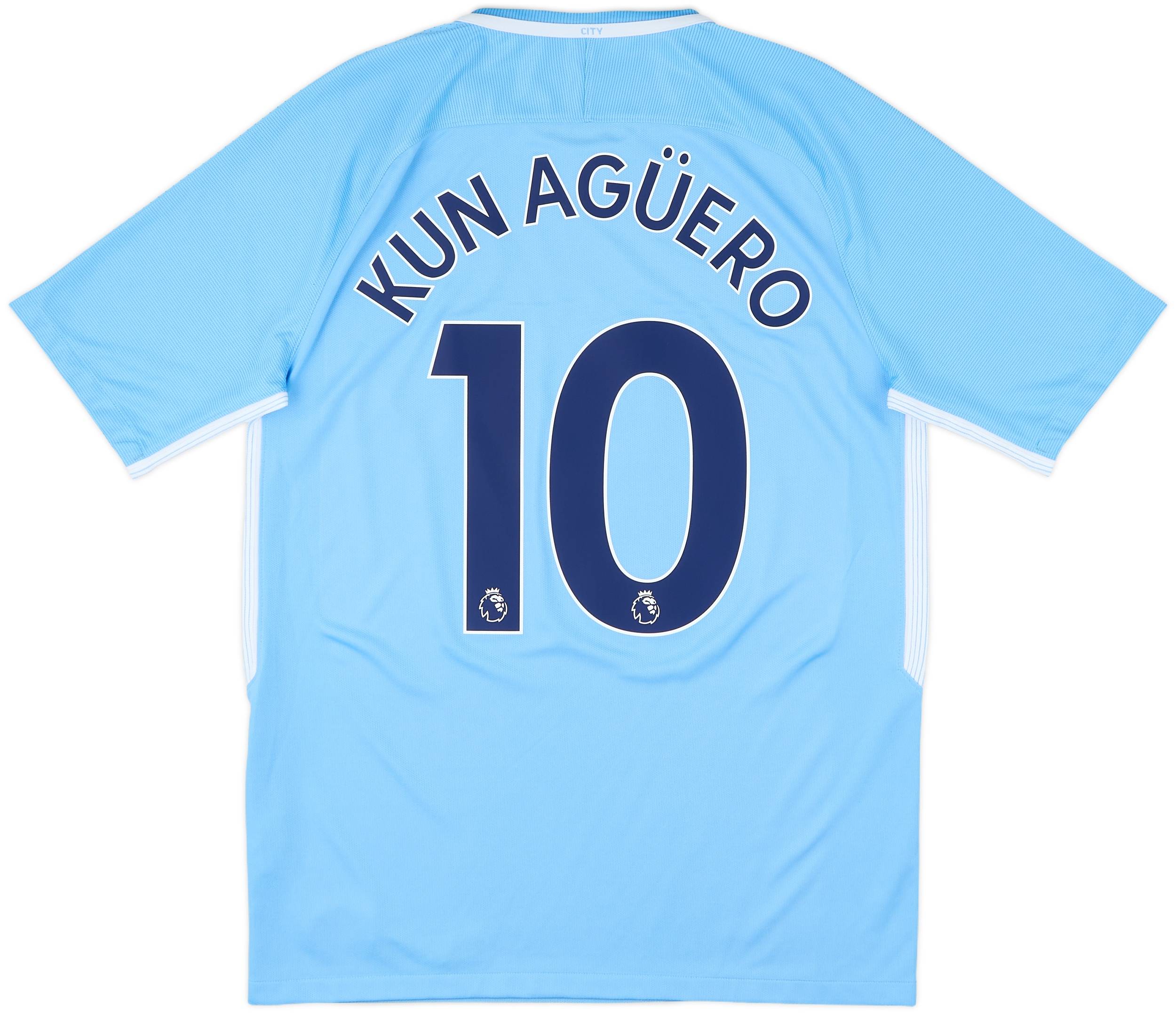 2017-18 Manchester City Home Shirt Kun Aguero #10 - 8/10 - (M)