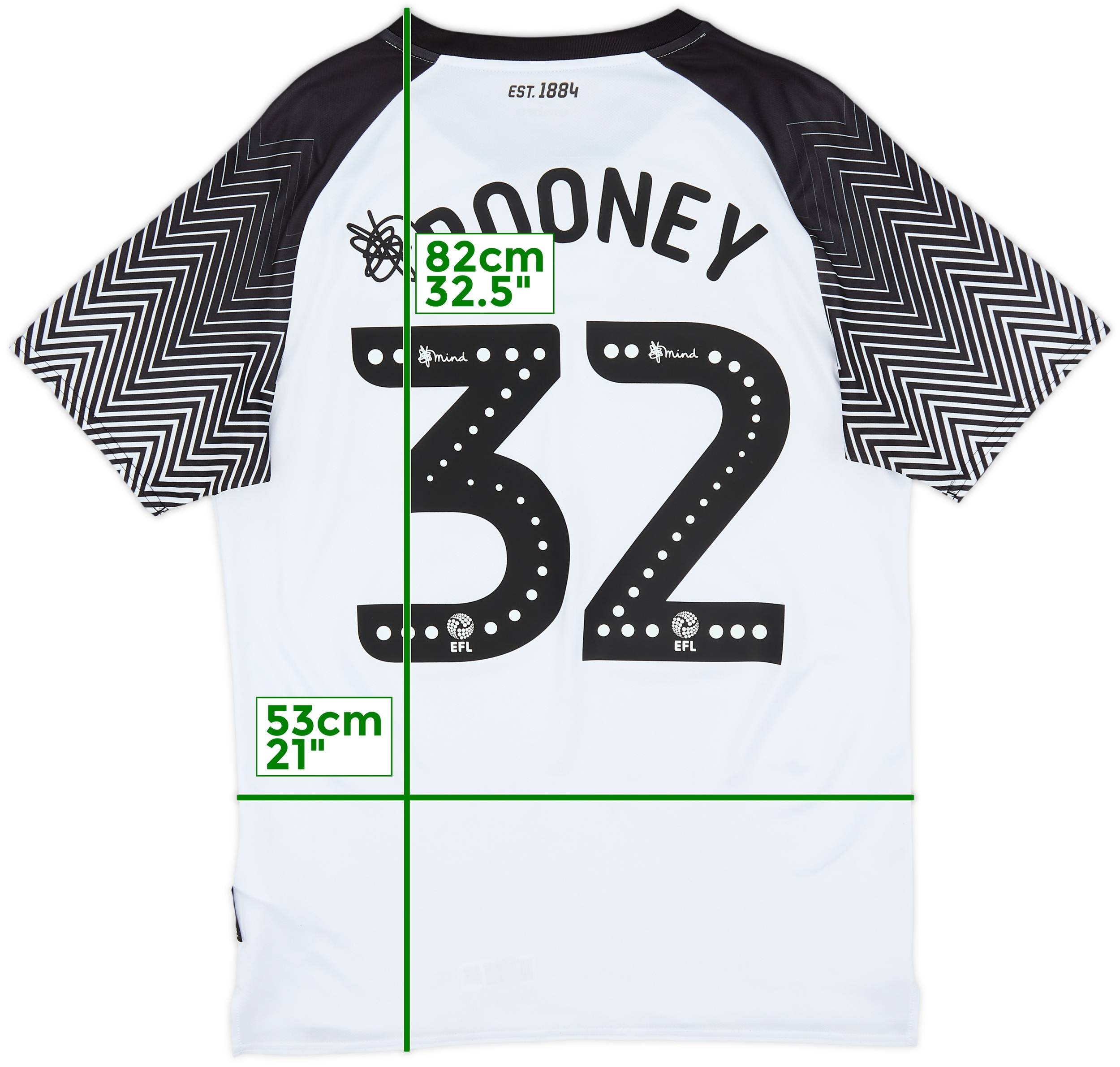 2019-20 Derby County Home Shirt Rooney #32 - 8/10 - (S)