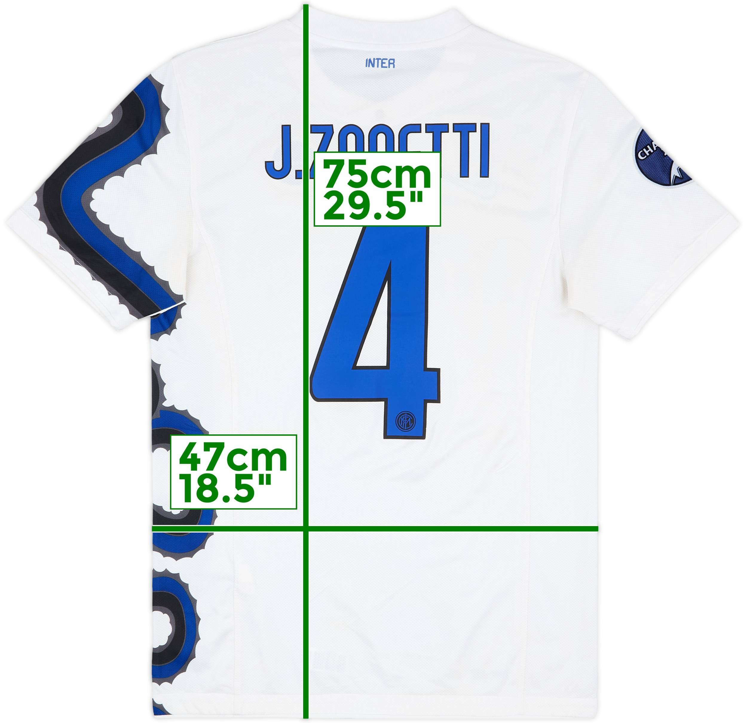 2010-11 Inter Milan Away Shirt J.Zanetti #4 - 6/10 - (S)