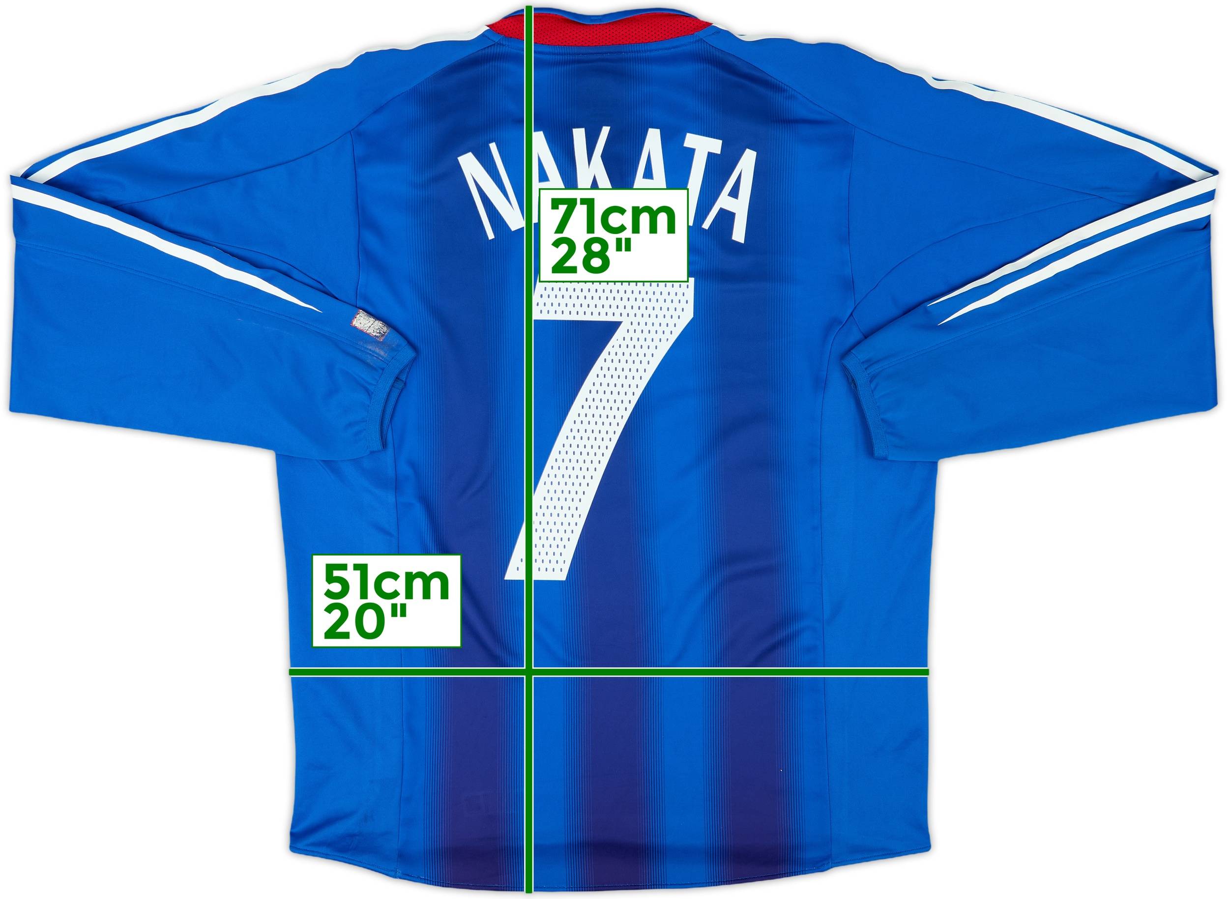 2004-06 Japan Home L/S Shirt Nakata #7 - 6/10 - (M)
