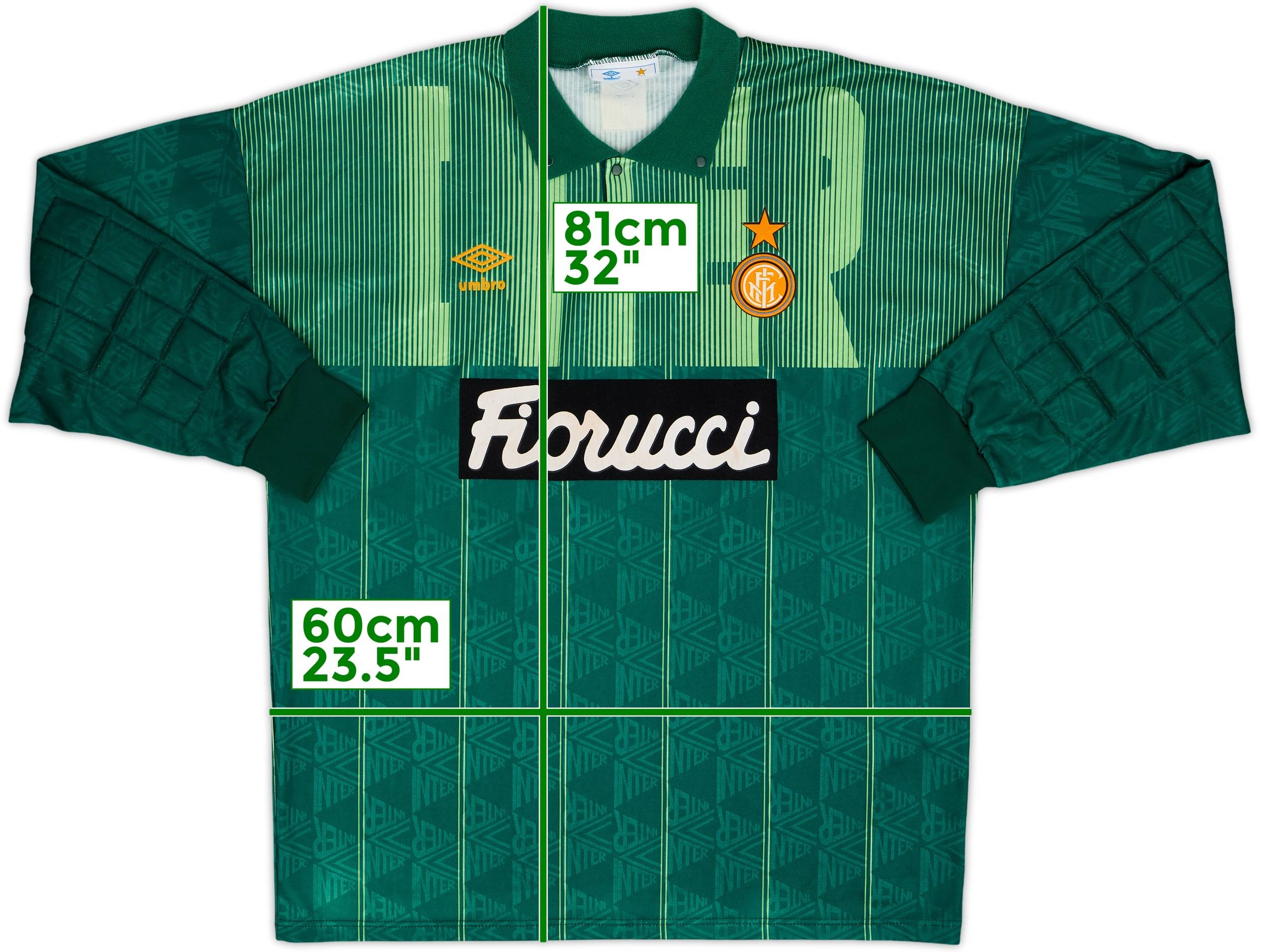 1991-92 Inter Milan GK Shirt #1 - 8/10 - (L)