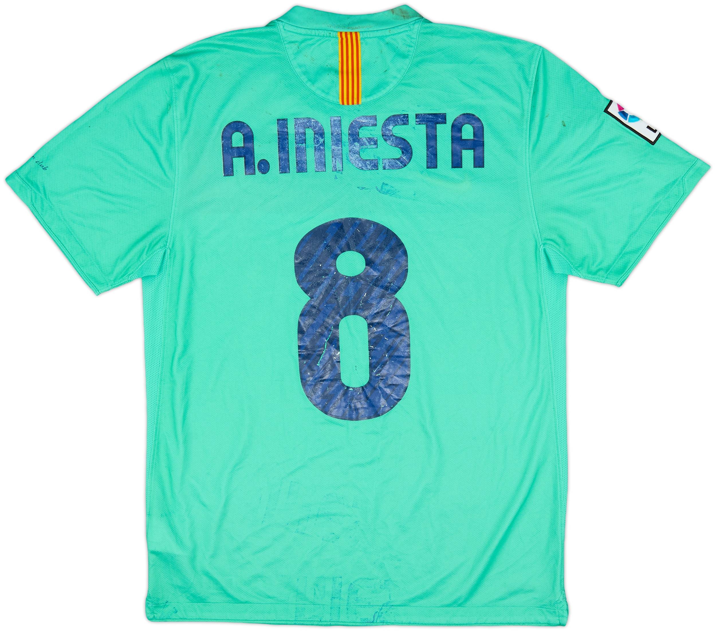 2010-11 Barcelona Away Shirt A.Iniesta #8 - 4/10 - (M)