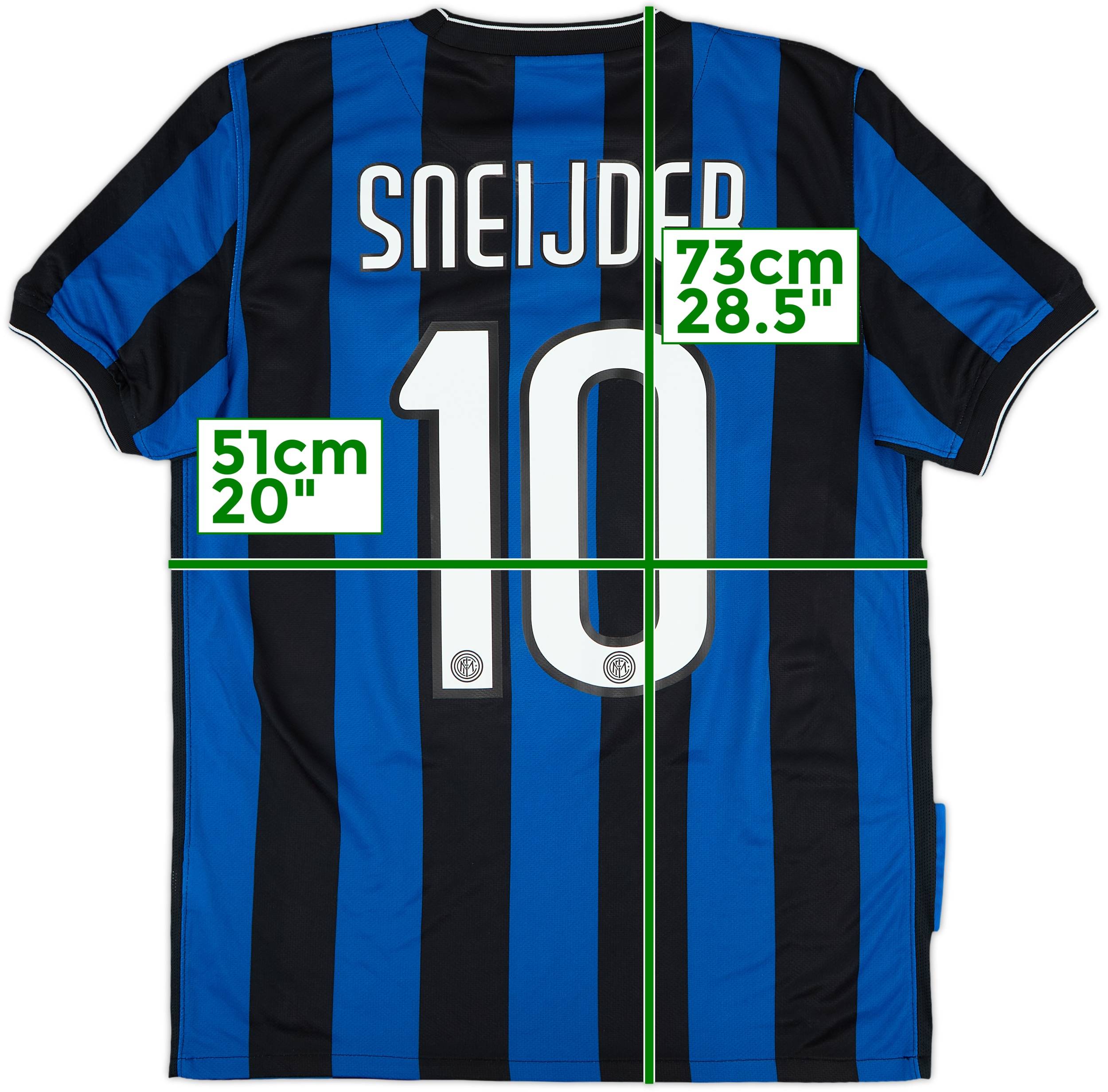 2009-10 Inter Milan Home Shirt Sneijder #10 - 6/10 - (M)