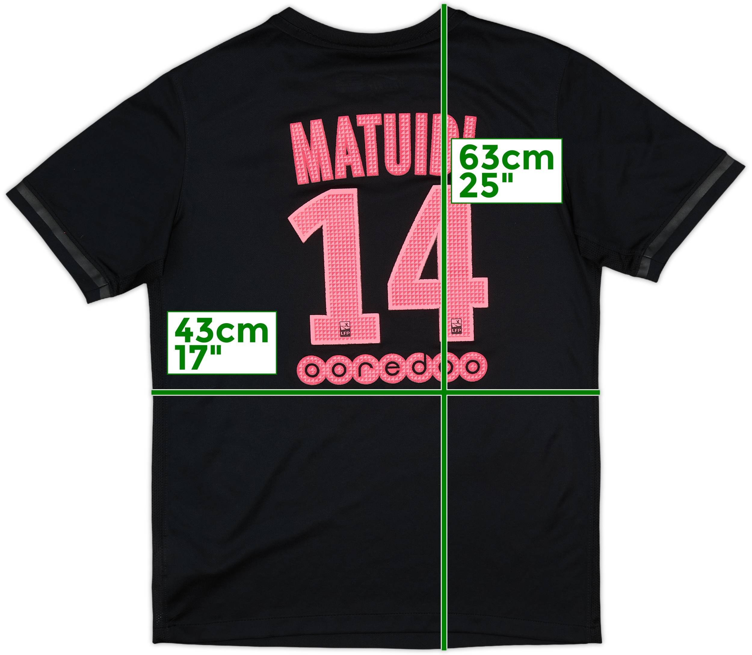 2015-16 Paris Saint-Germain Third Shirt Matuidi #14 - 9/10 - (XL.Boys)