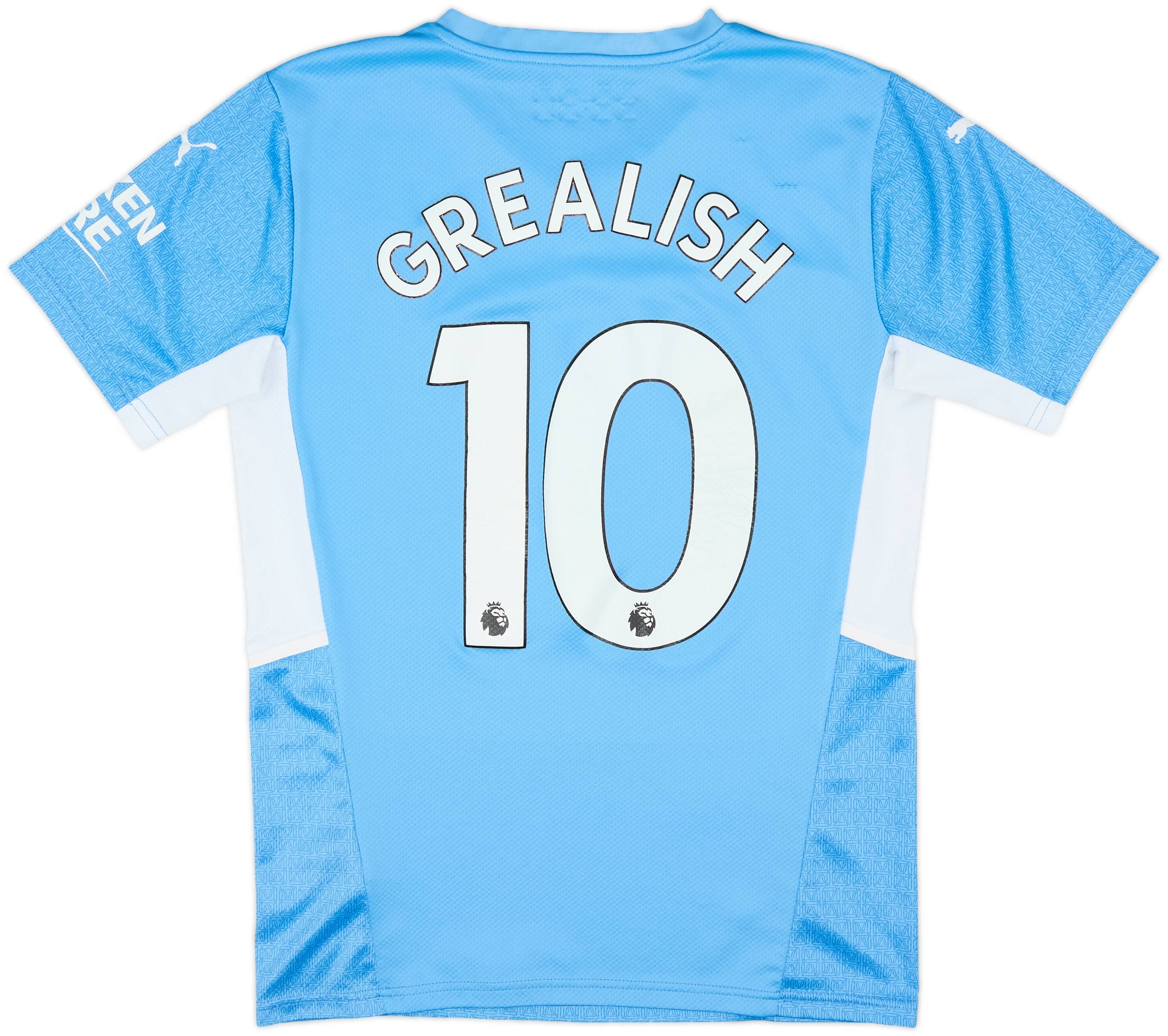 2021-22 Manchester City Home Shirt Grealish #10 - 6/10 - (S)