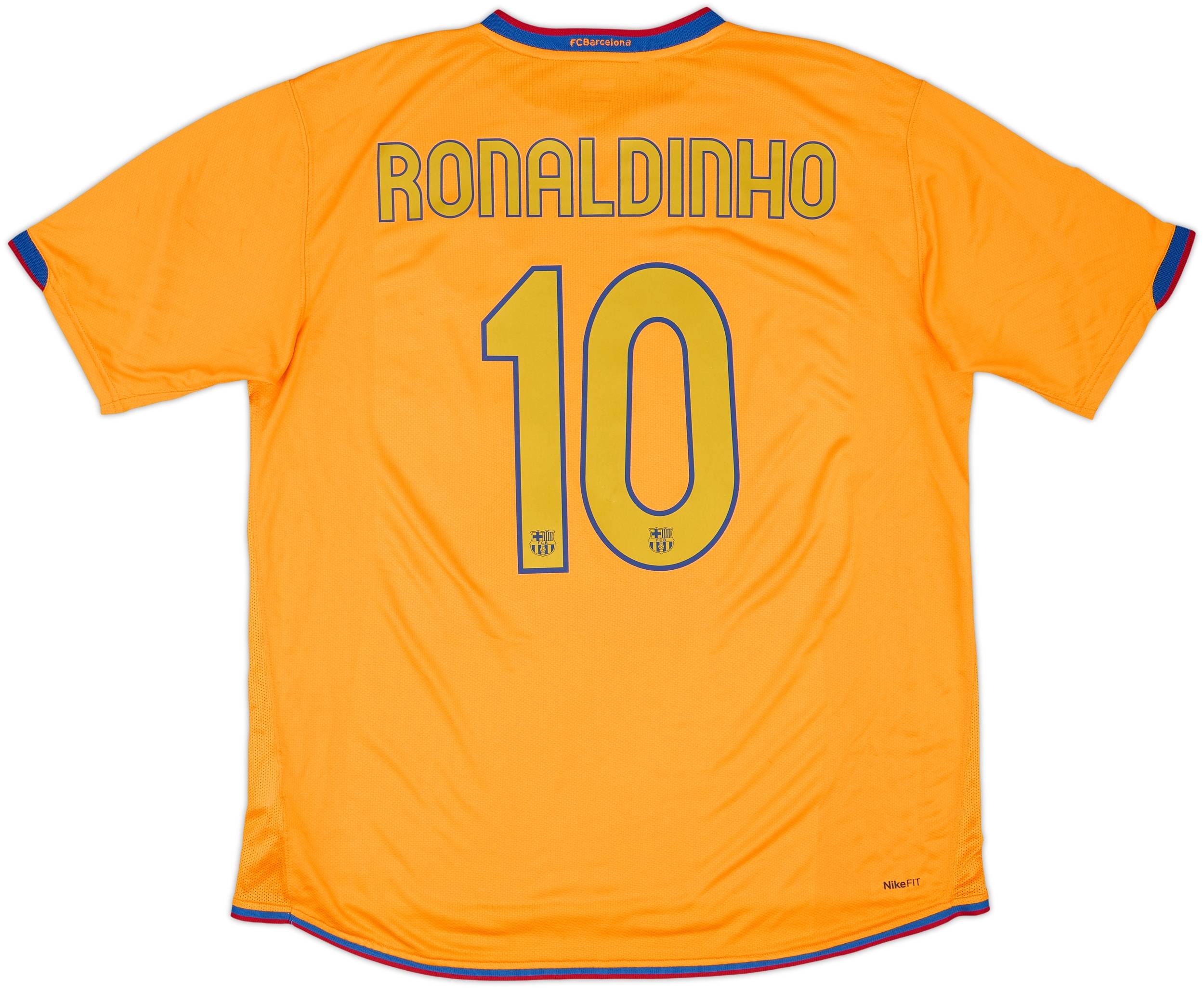 2006-08 Barcelona Away Shirt Ronaldinho #10 - 6/10 - (XL)