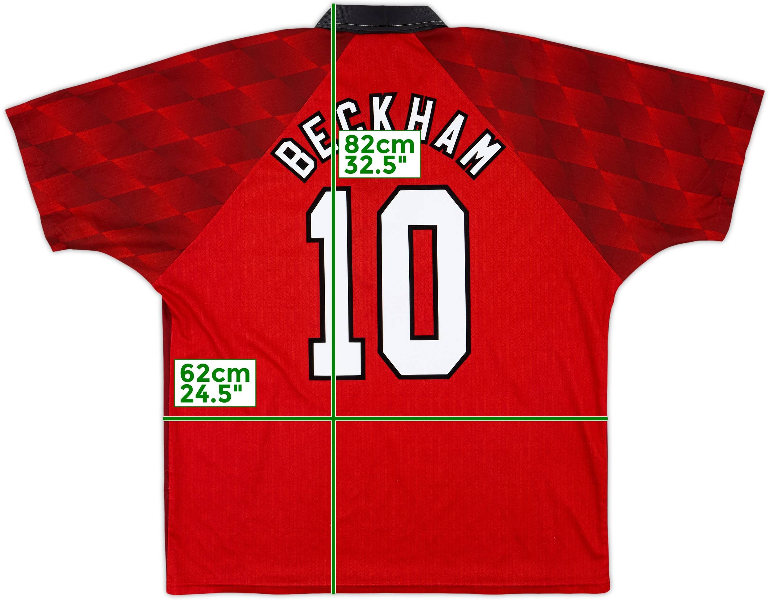 1996-98 Manchester United Home Shirt Beckham #10 - 6/10 - (XL)