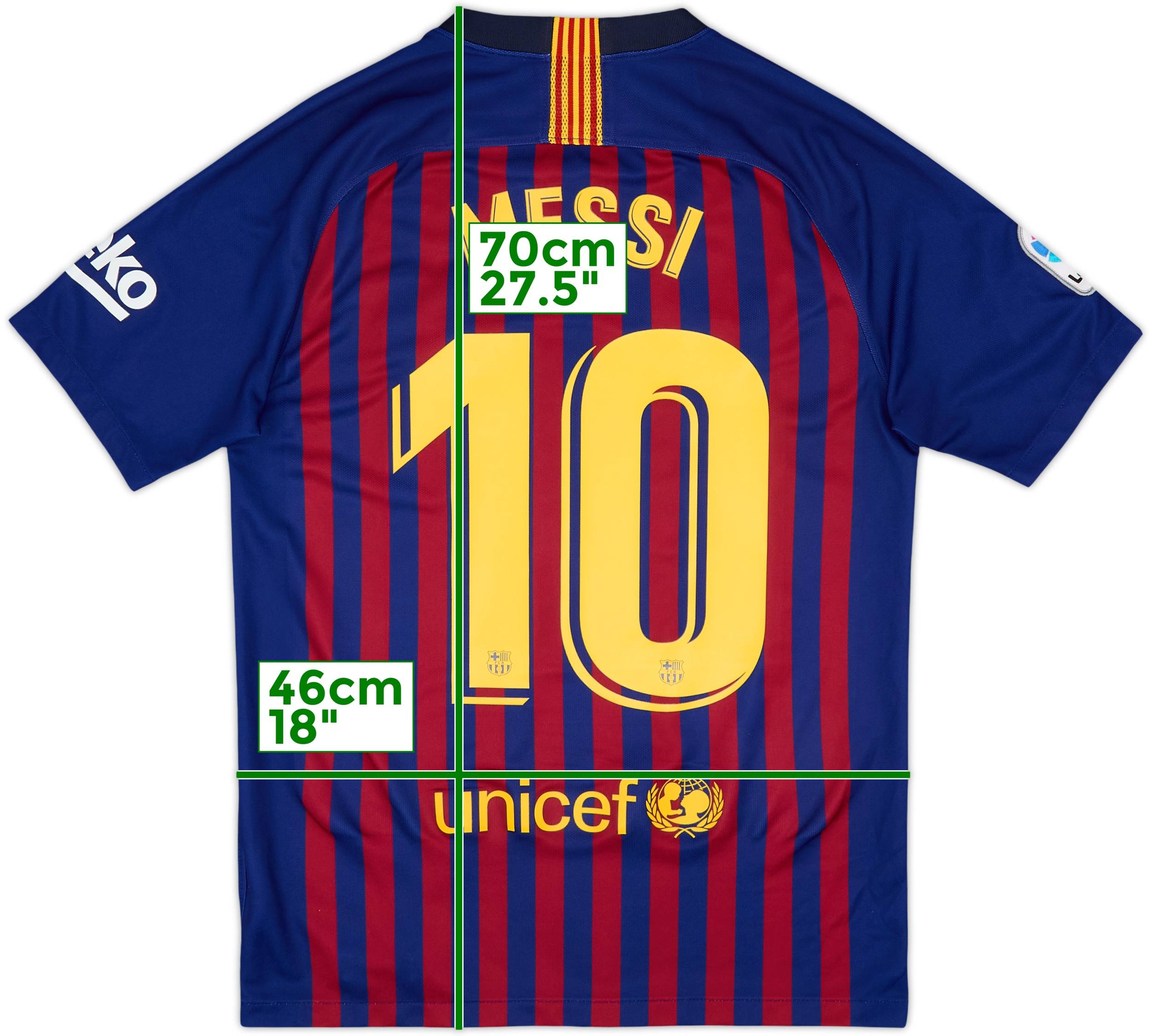 2018-19 Barcelona Home Shirt Messi #10 - 8/10 - (S)
