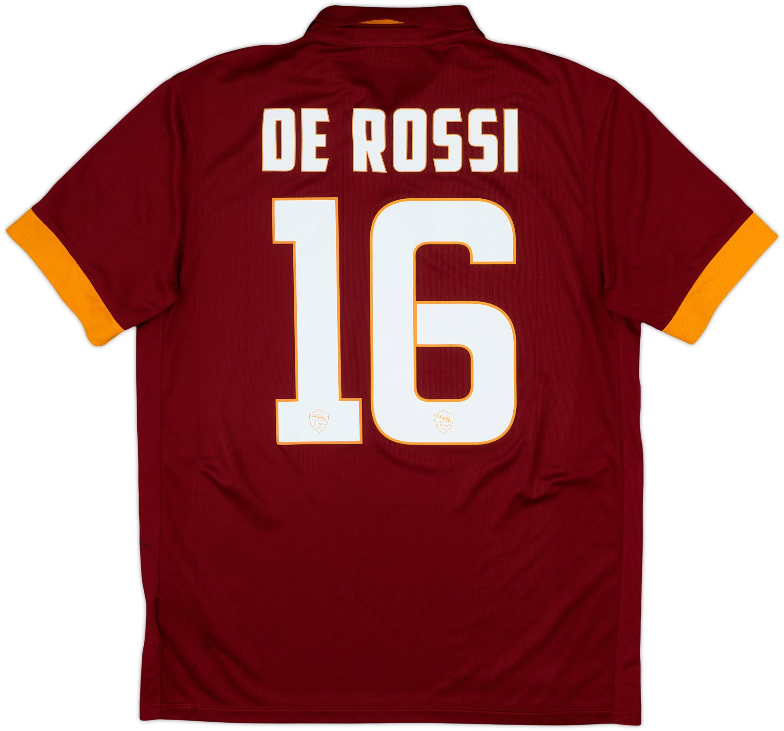2014-15 Roma Home Shirt De Rossi #16 - 6/10 - (M)
