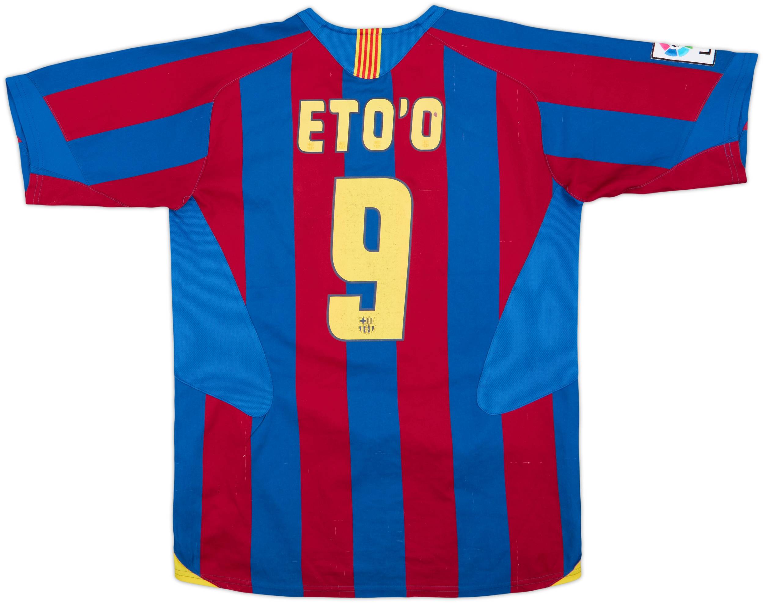 FC Barcelona Eto'o ユニフォーム　05-06 2005-06 Barcelona Home Shirt Eto'o #9 - 6/10 - (XL.Boys)