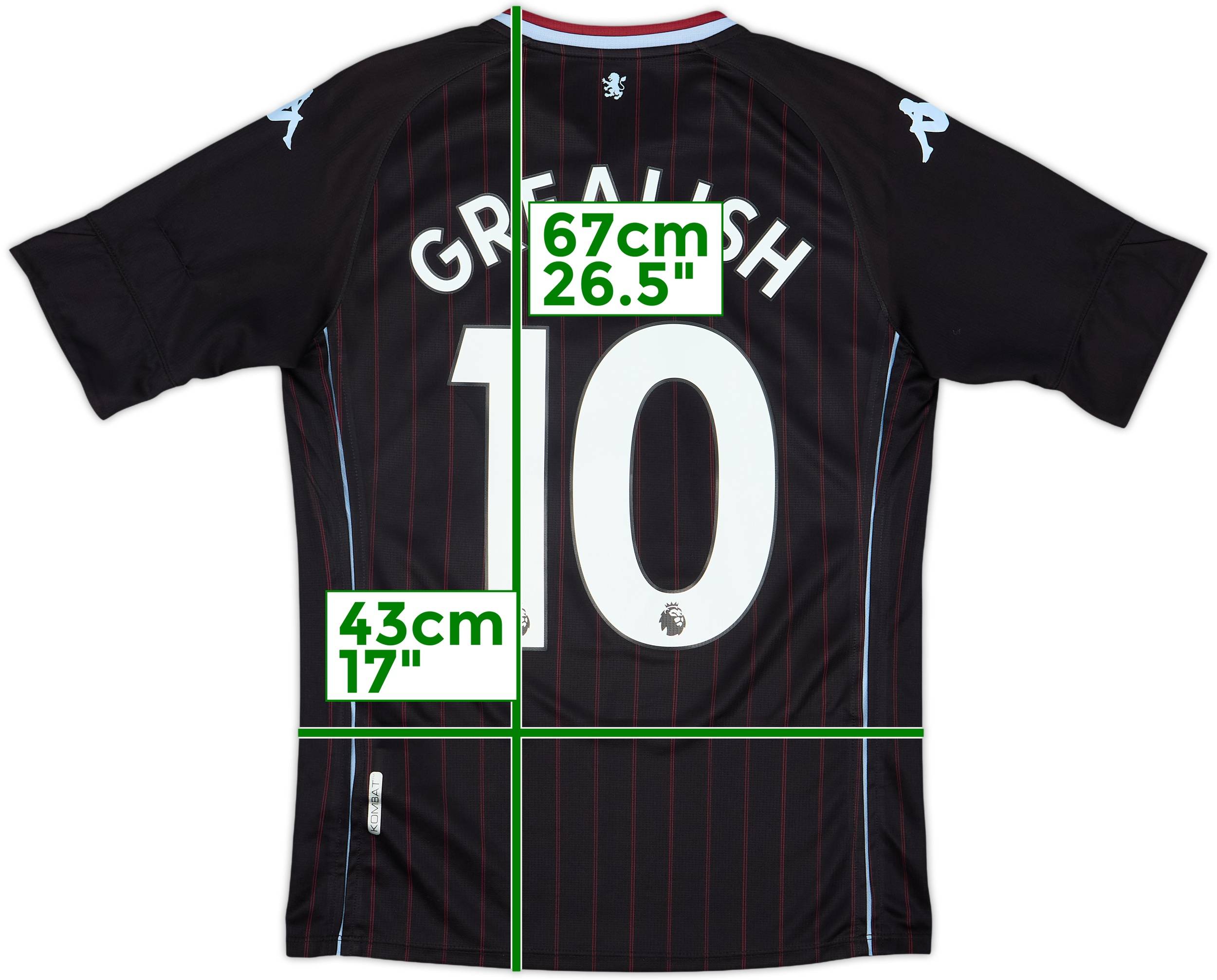 2020-21 Aston Villa Away Shirt Grealish #10 - 8/10 - (S)