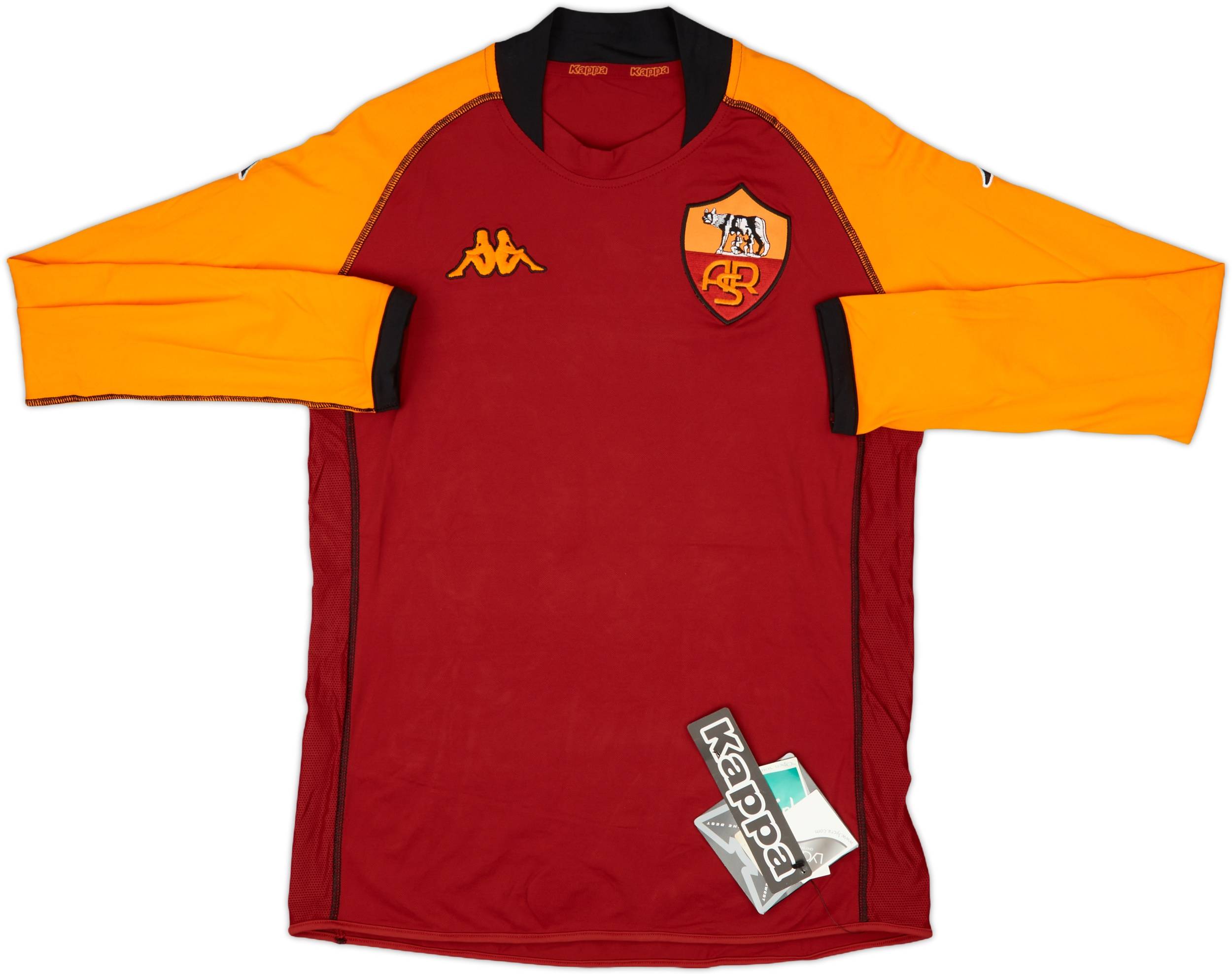 独特の上品 2002-03 Roma CL Home L/S Shirt (M) ウェア