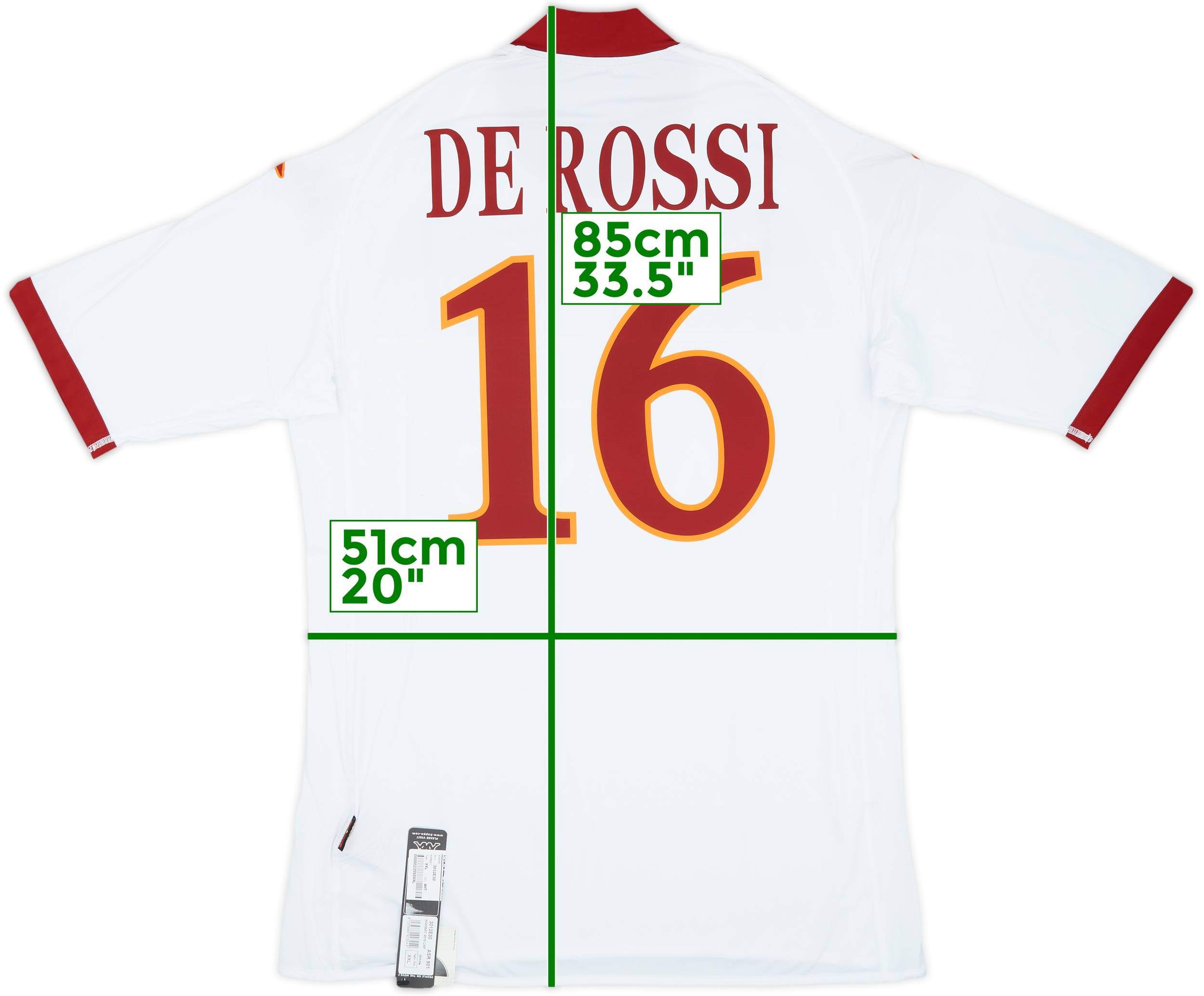 2009-10 Roma Away Shirt De Rossi #16 (XXL)