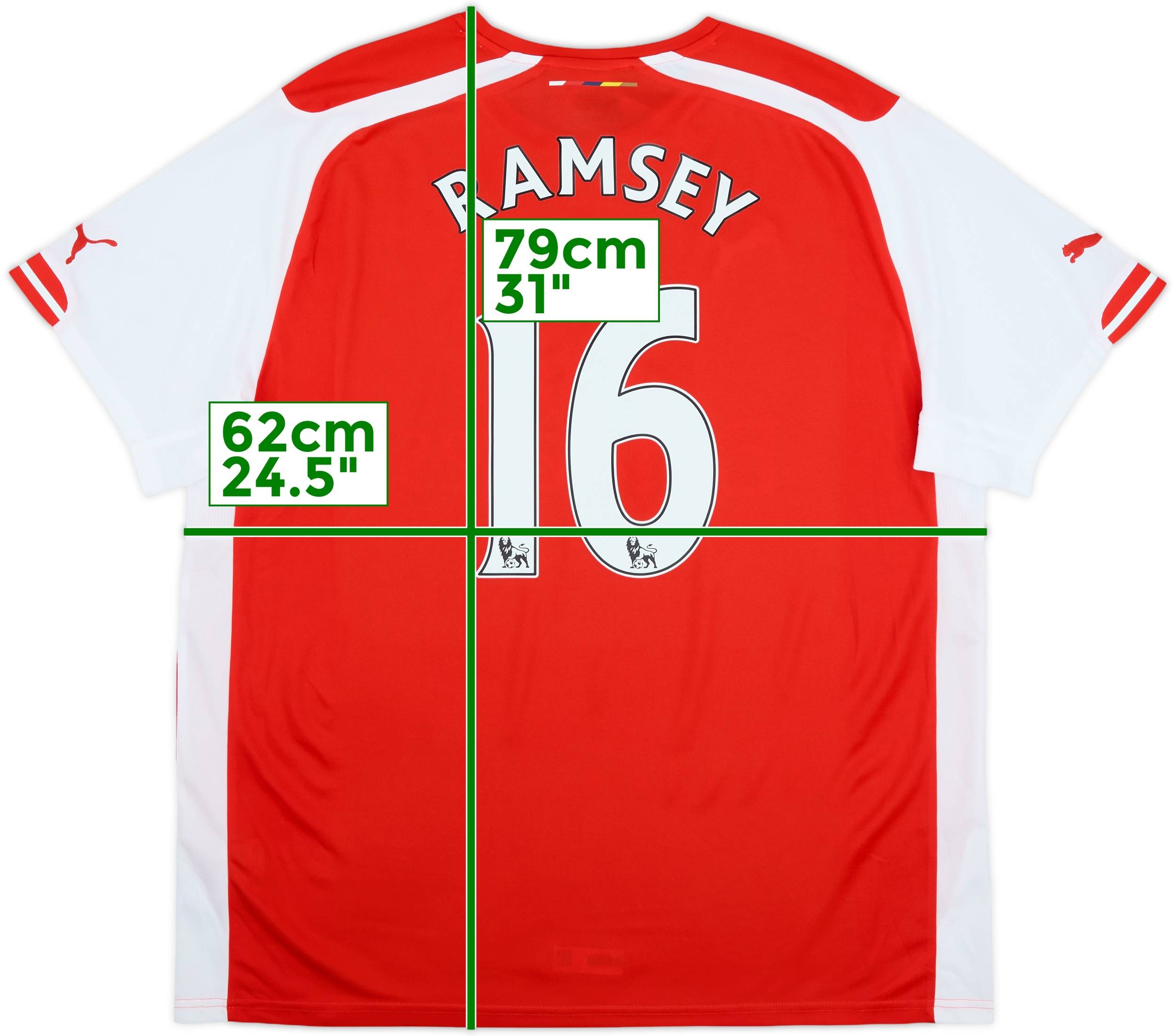 アーセナル 14/15 オーセンティック ユニフォーム 16 Ramsey 2014-15 Arsenal Home Shirt Ramsey #16 (XXL)