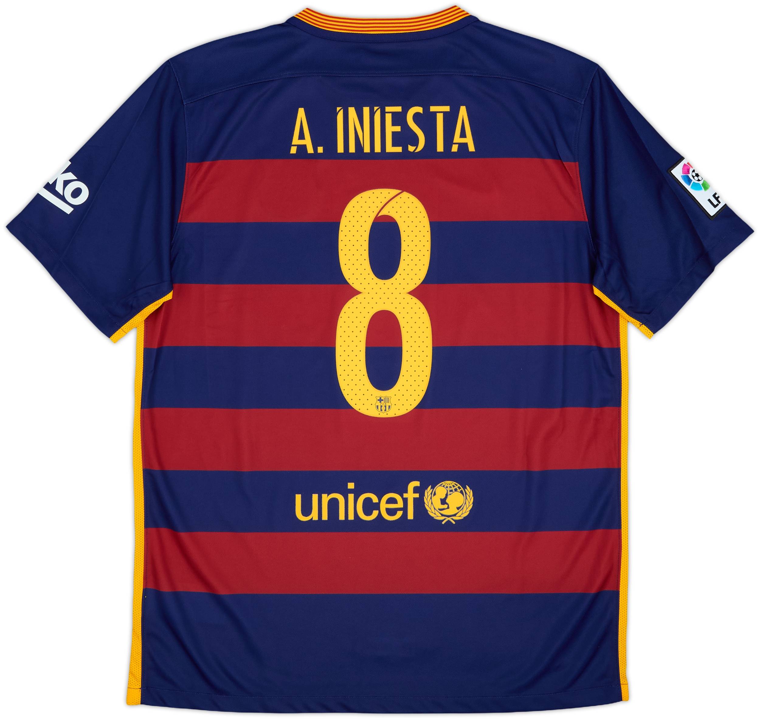 2015-16 Barcelona Home Shirt A.Iniesta #8 (L)