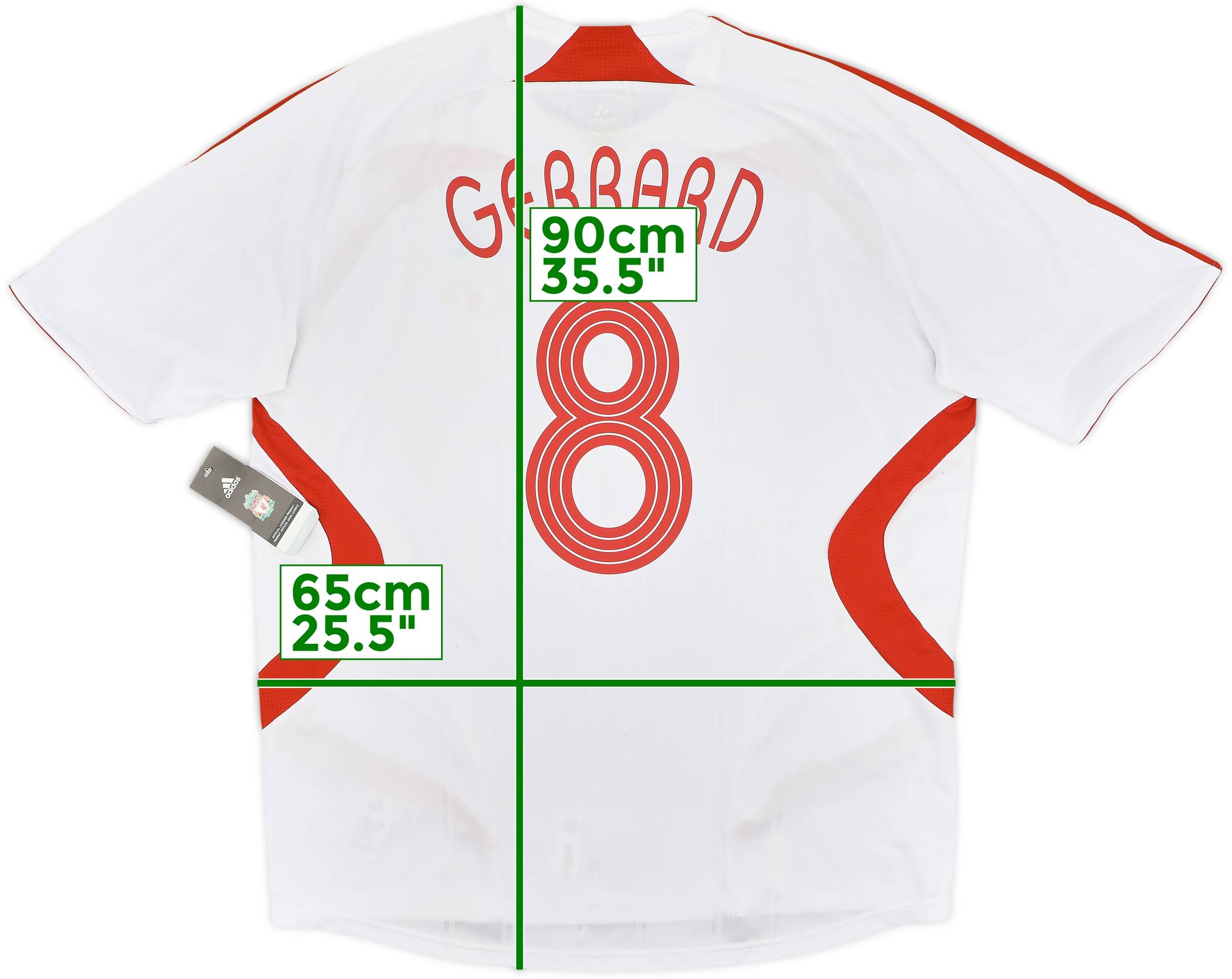 2007-08 Liverpool Away Shirt Gerrard #8 (XL)