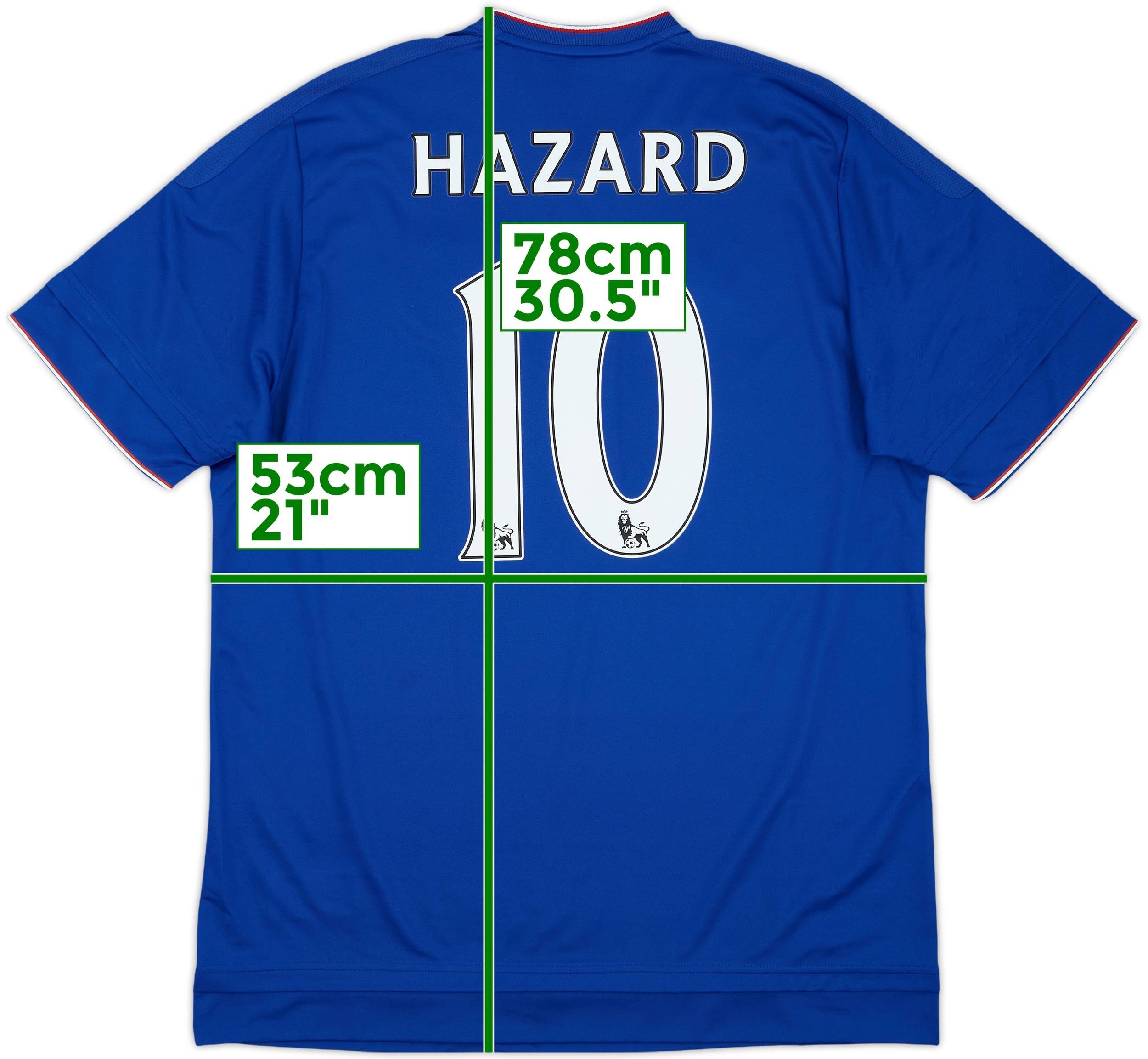 ウェア Hazard15-16Chelsea PremierLeague uniform 2015-16 Chelsea Home Shirt Hazard #10 (L)