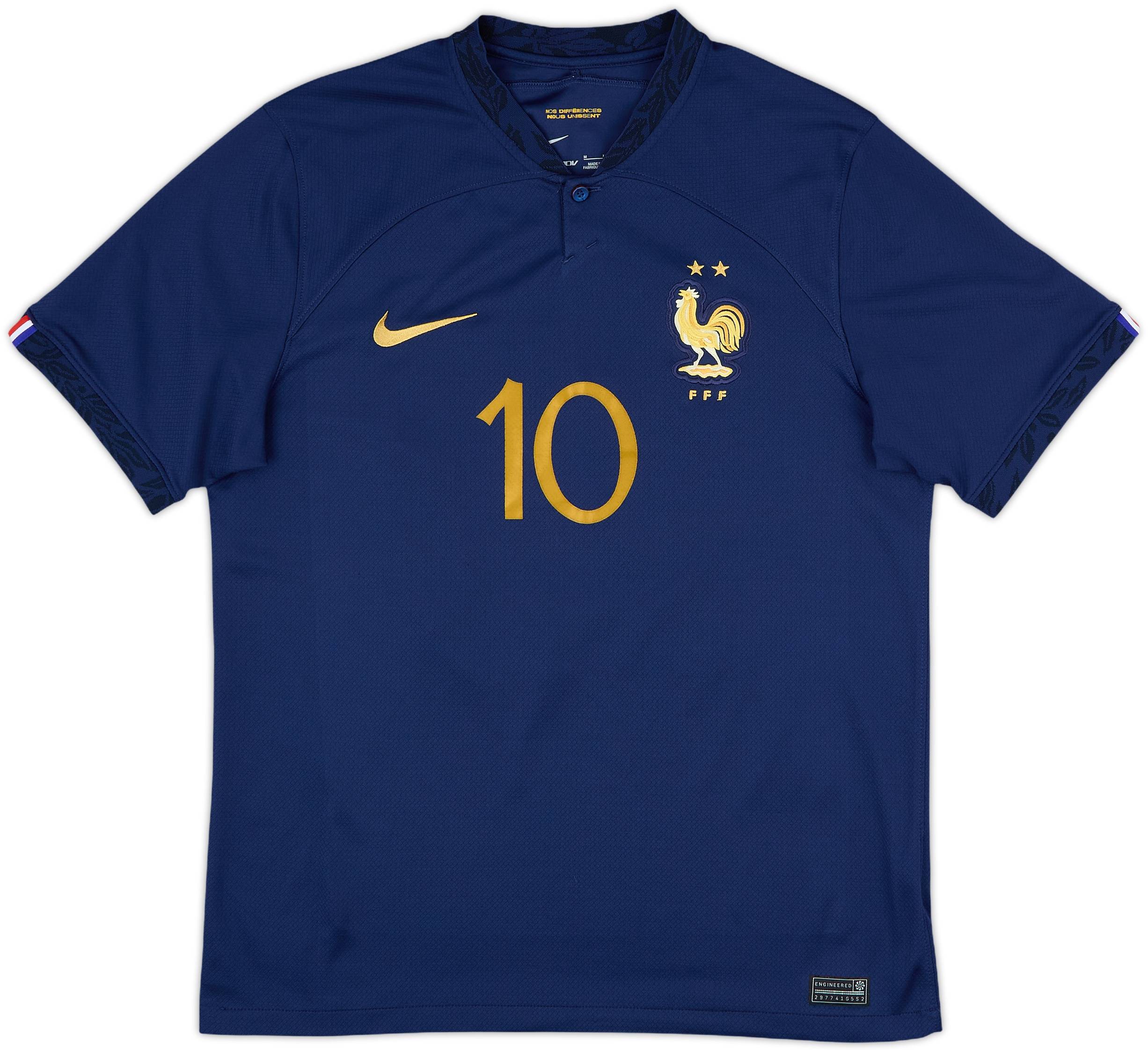 2022-23 France Home Shirt Mbappe #10 - 9/10 - (M)