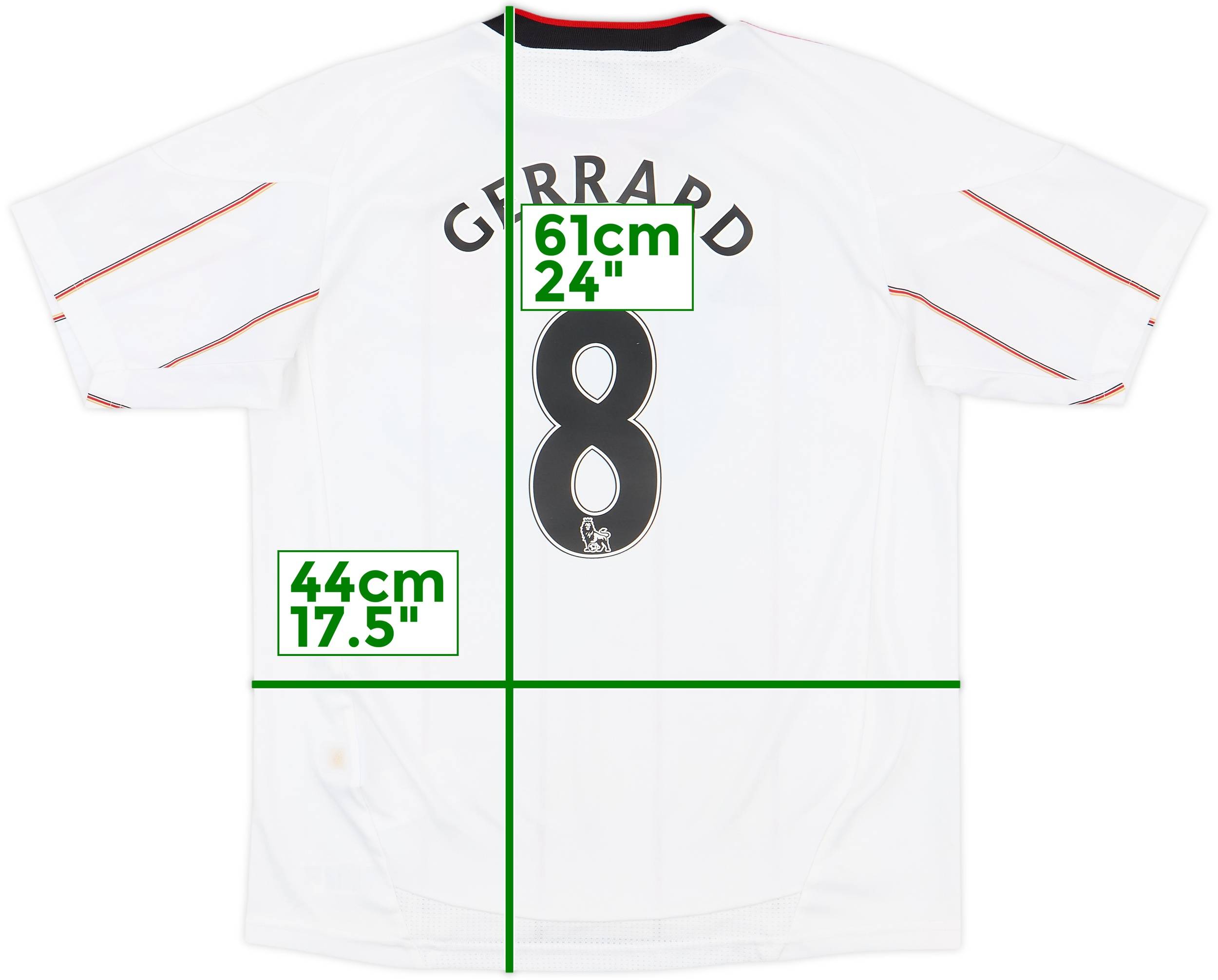 2010-11 Liverpool Away Shirt Gerrard #8 - 7/10 - (M.Boys)