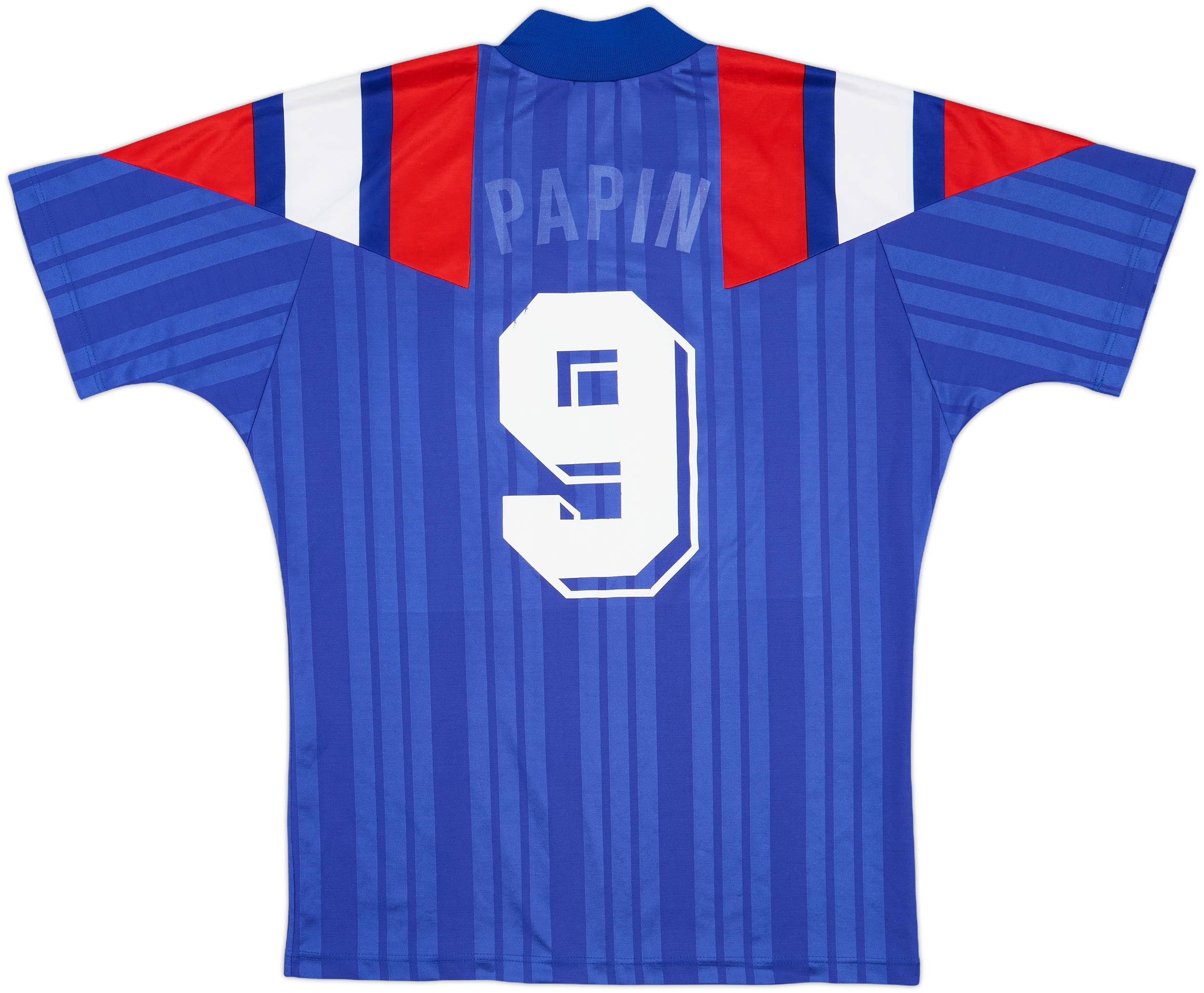 1992-94 France Home Shirt Papin #9 - 4/10 - (M/L)