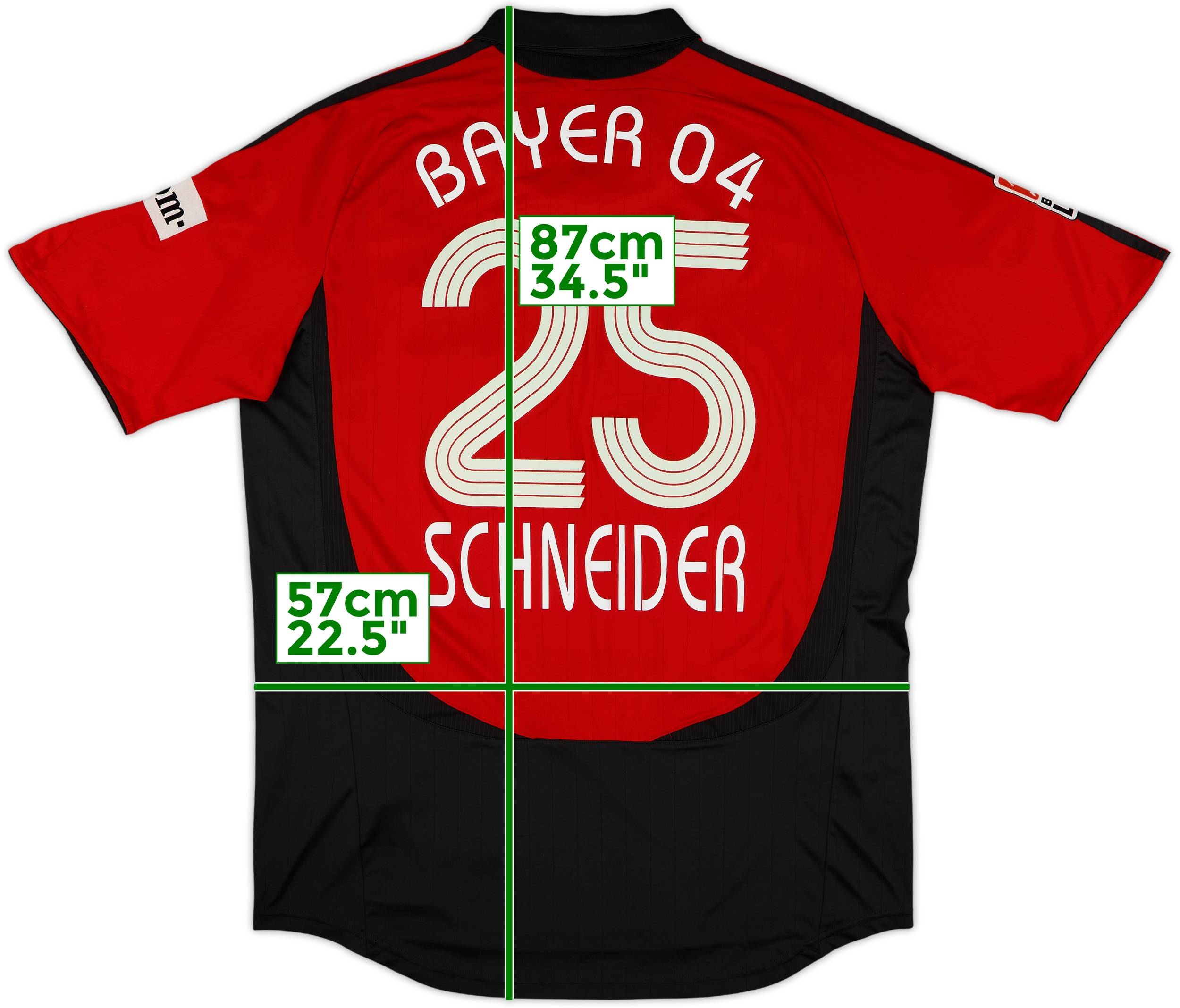Bayer Leverkusen Schneider 25番ユニフォーム 2006-07 Bayer Leverkusen Home Shirt Schneider #25 - 4/10 - (XL)
