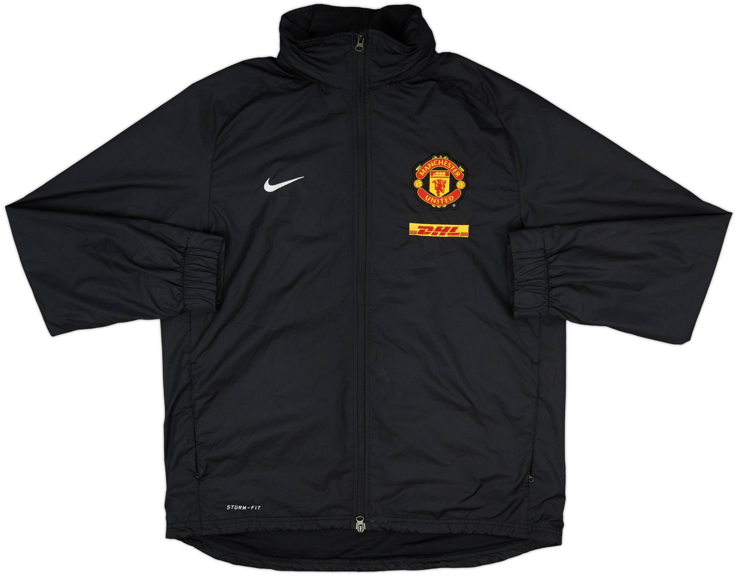 2012-13 Manchester United Nike Hooded Rain Jacket - 10/10 - (L)