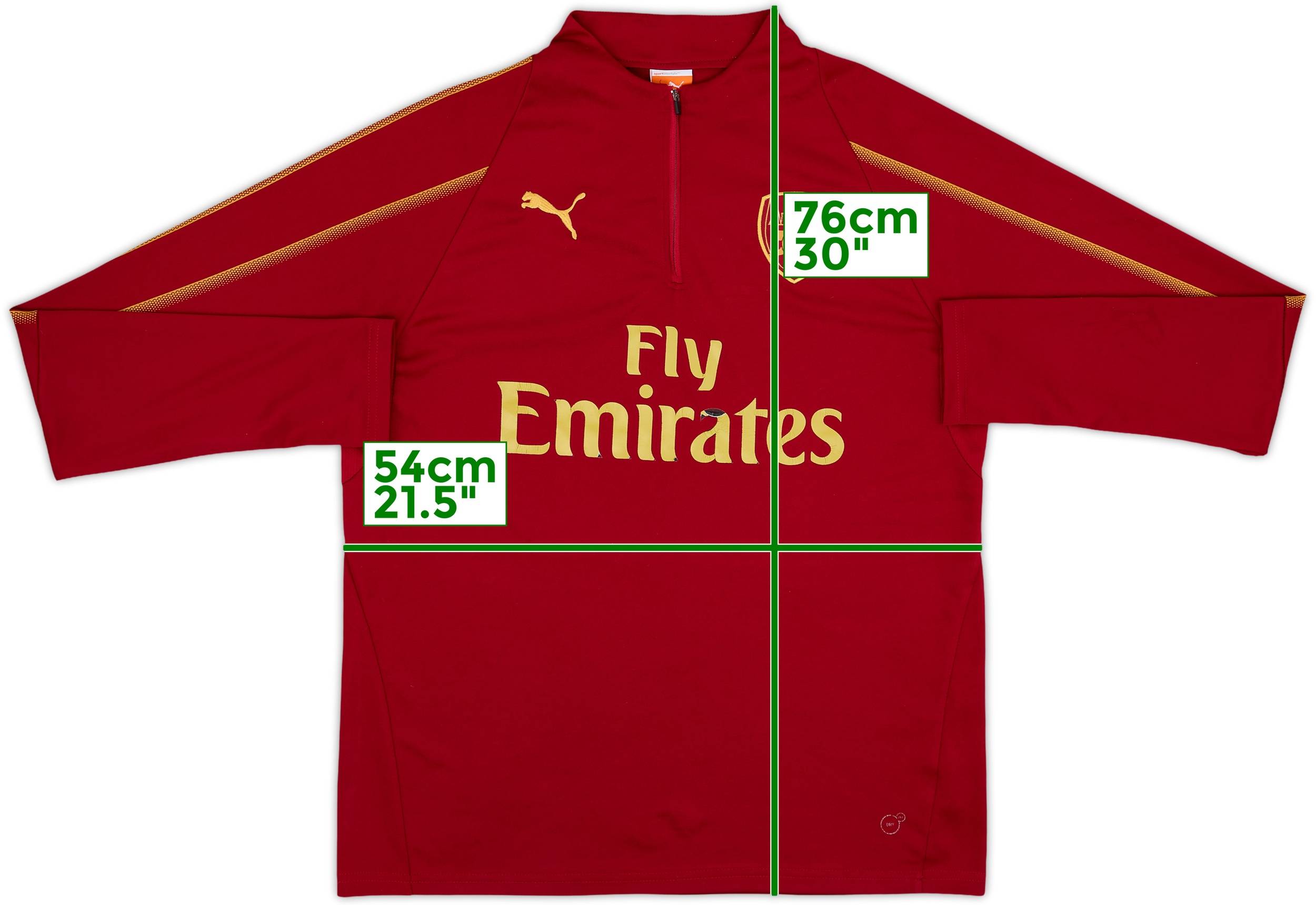 2018-19 Arsenal Puma 1/4 Zip Training Top - 5/10 - (L)
