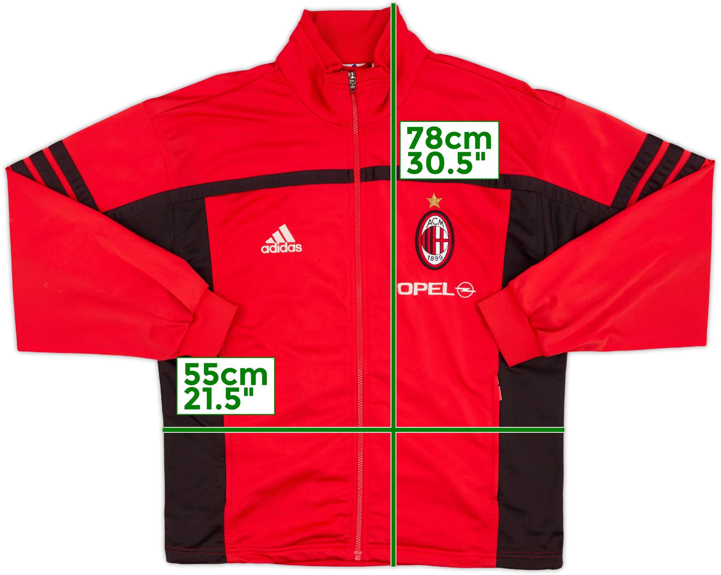 00's AC MILAN トラックジャケット 2000-01 AC Milan adidas Track Jacket - 9/10 - (M/L)