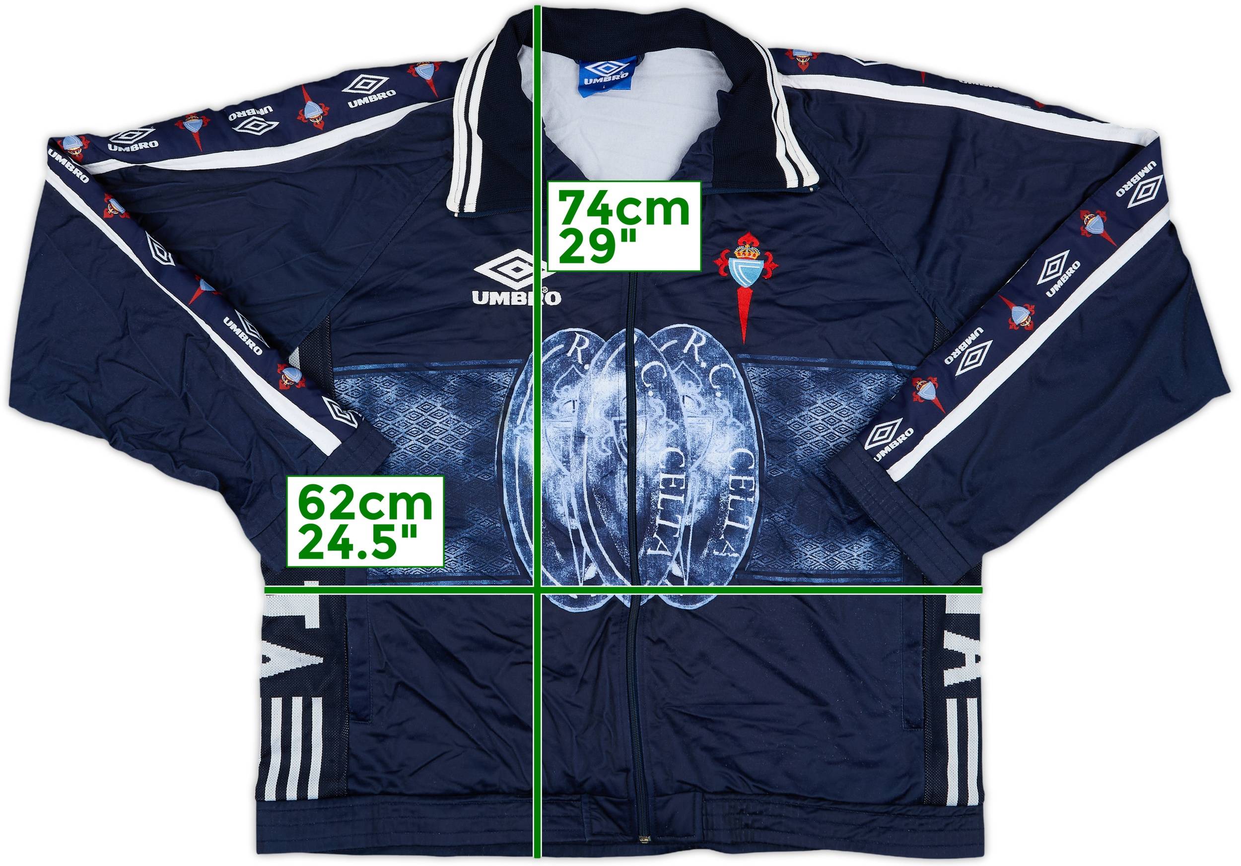 1995-96 Celta Vigo Umbro Track Jacket - 8/10 - (L)