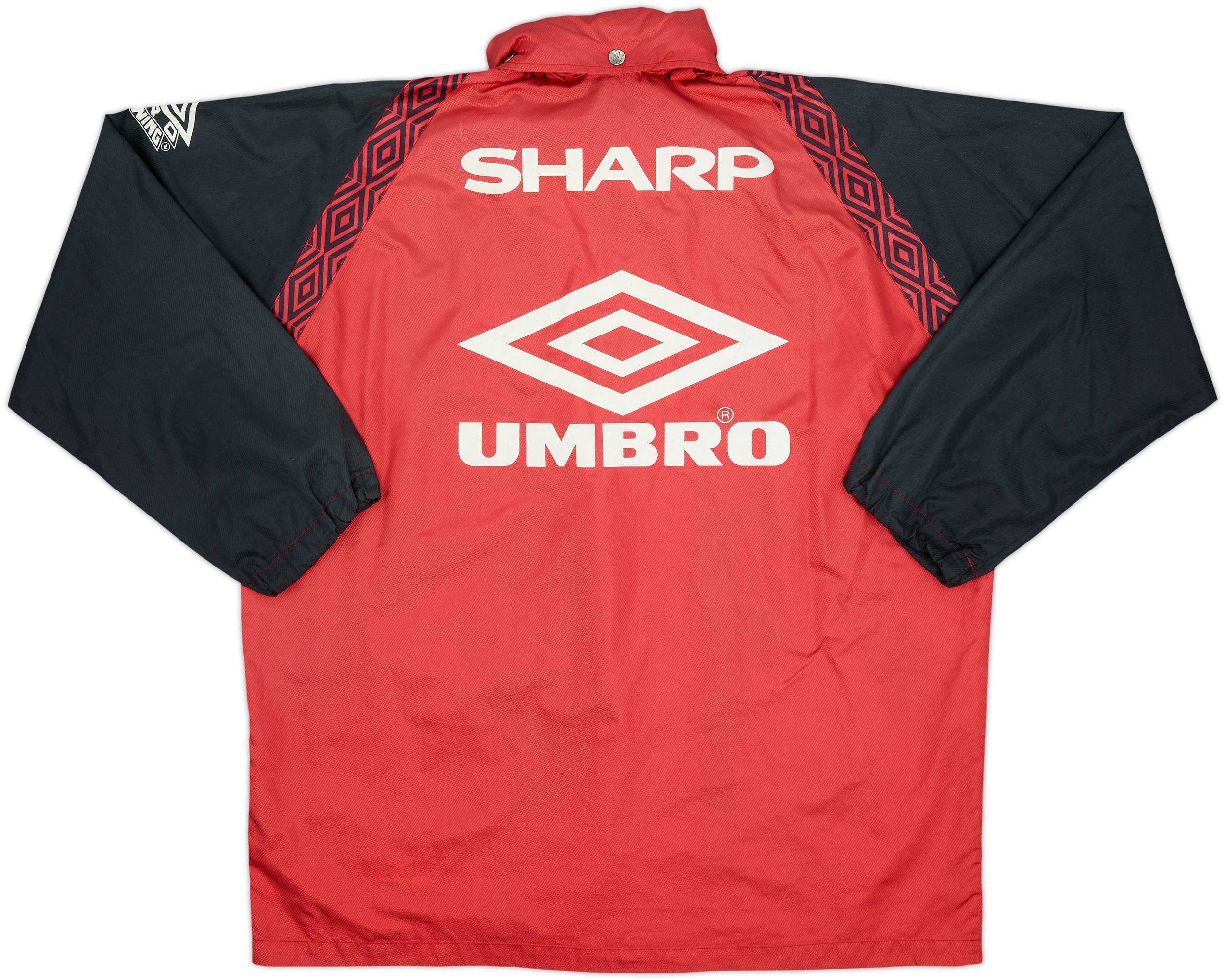 1996-97 Manchester United Umbro Hooded Track Jacket - 8/10 - (L)