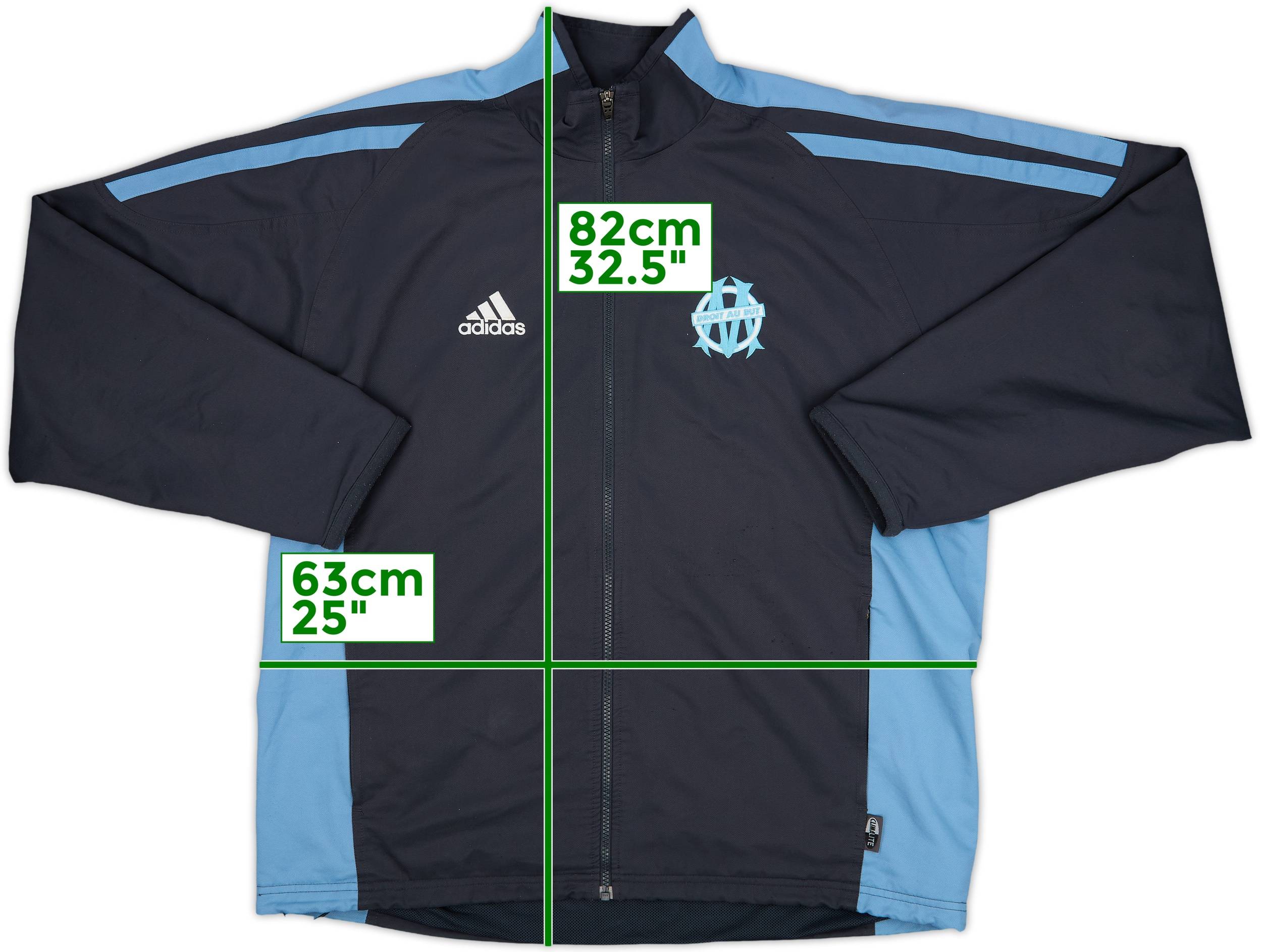 2001-02 Olympique Marseille adidas Track Jacket - 8/10 - (L)