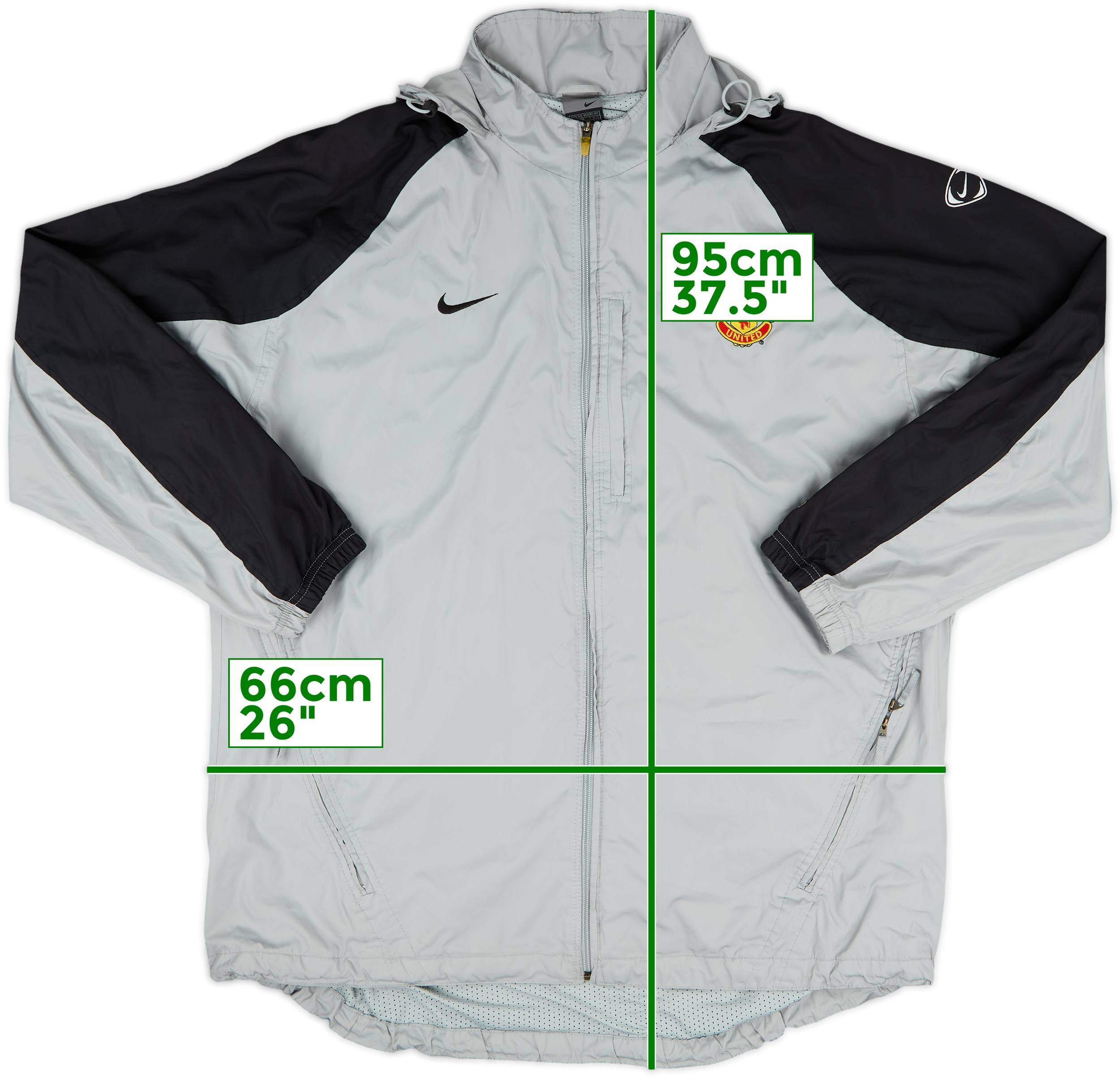 2003-04 Manchester United Nike Hooded Rain Jacket - 8/10 - (XXL)