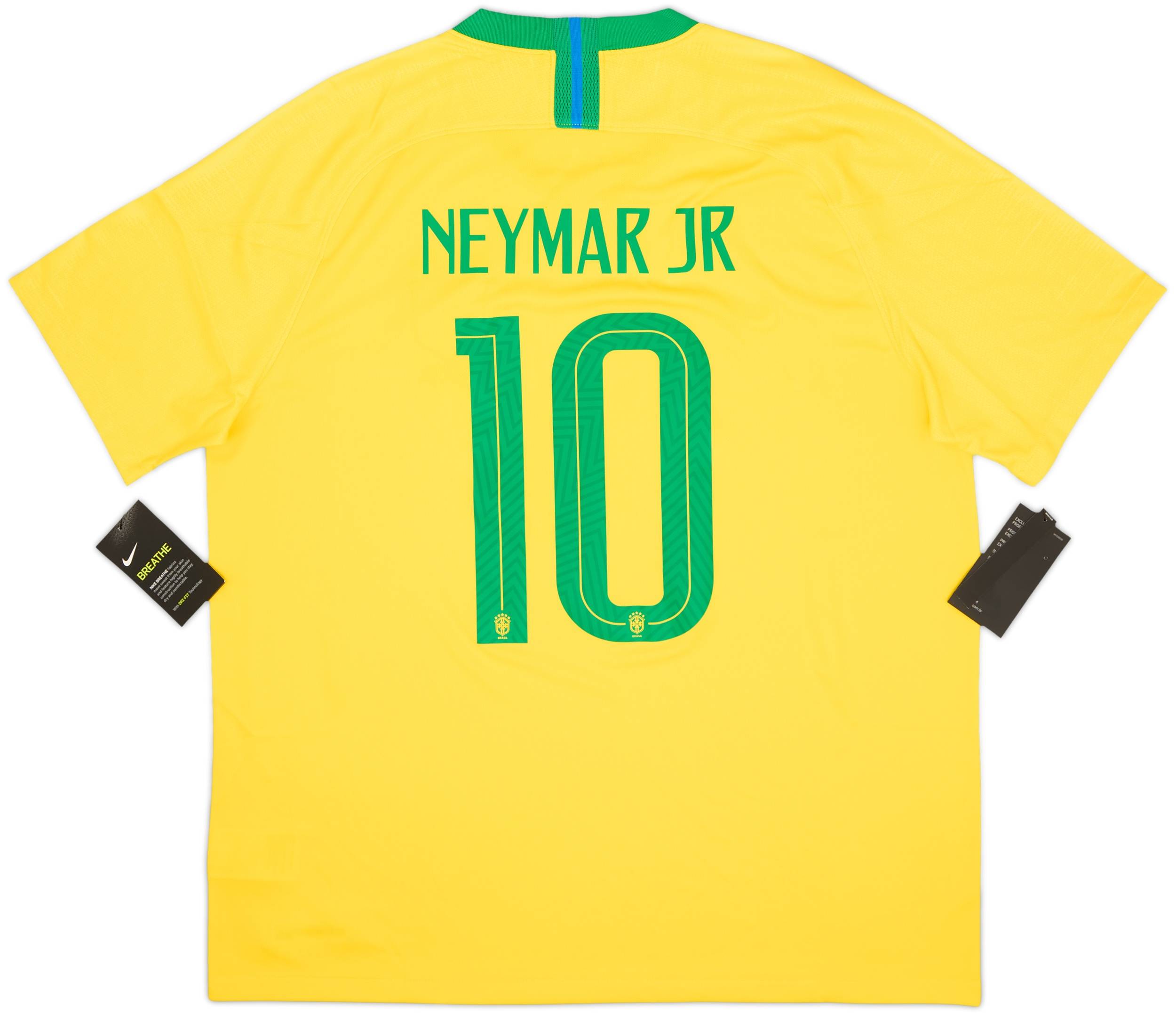ブラジル代表 NEYMAR JR シャツ 10 2018-19 Brazil Home Shirt Neymar Jr #10 (XL)