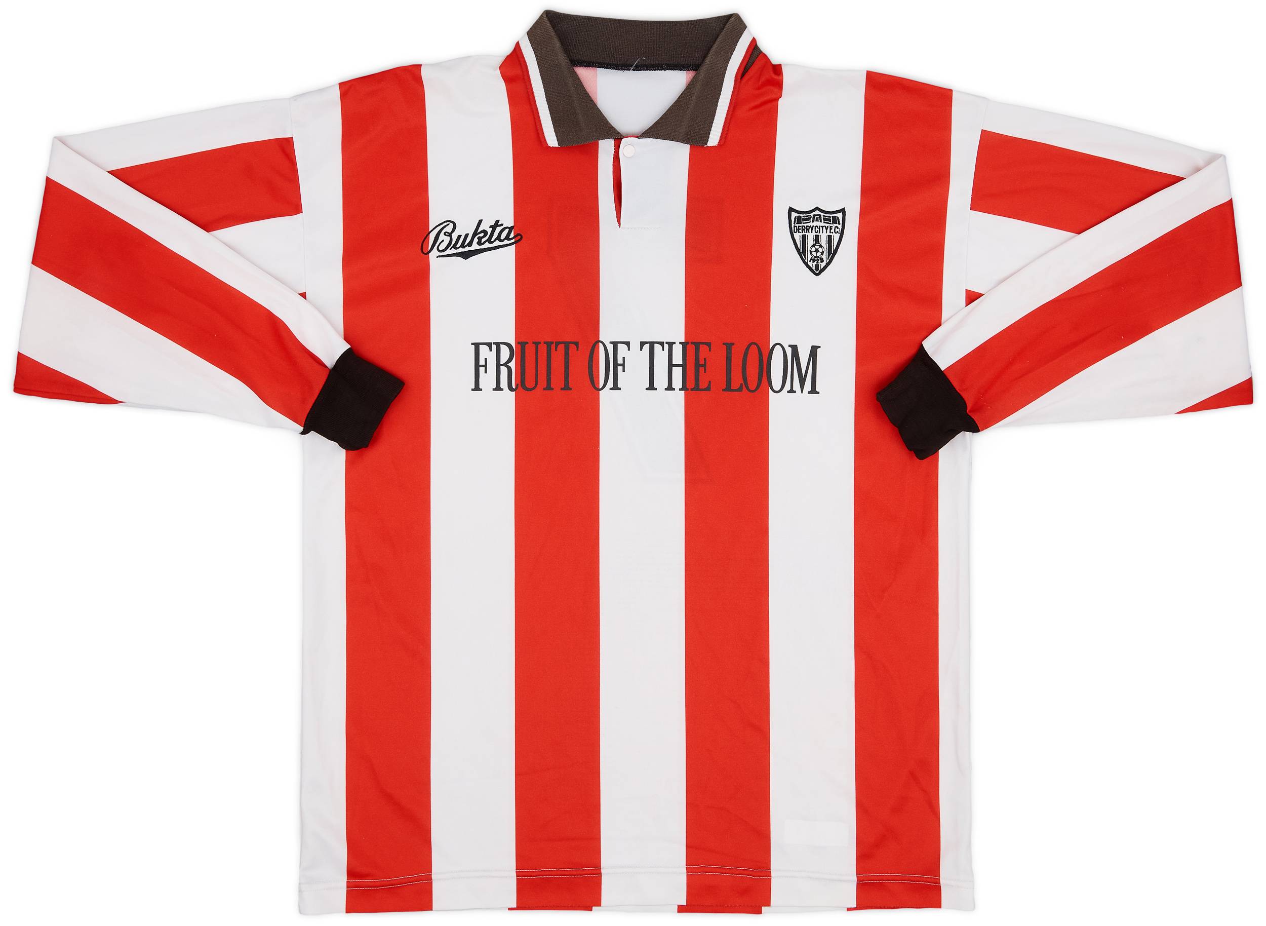 1991-92 Derry City Match Issue Home L/S Shirt #7