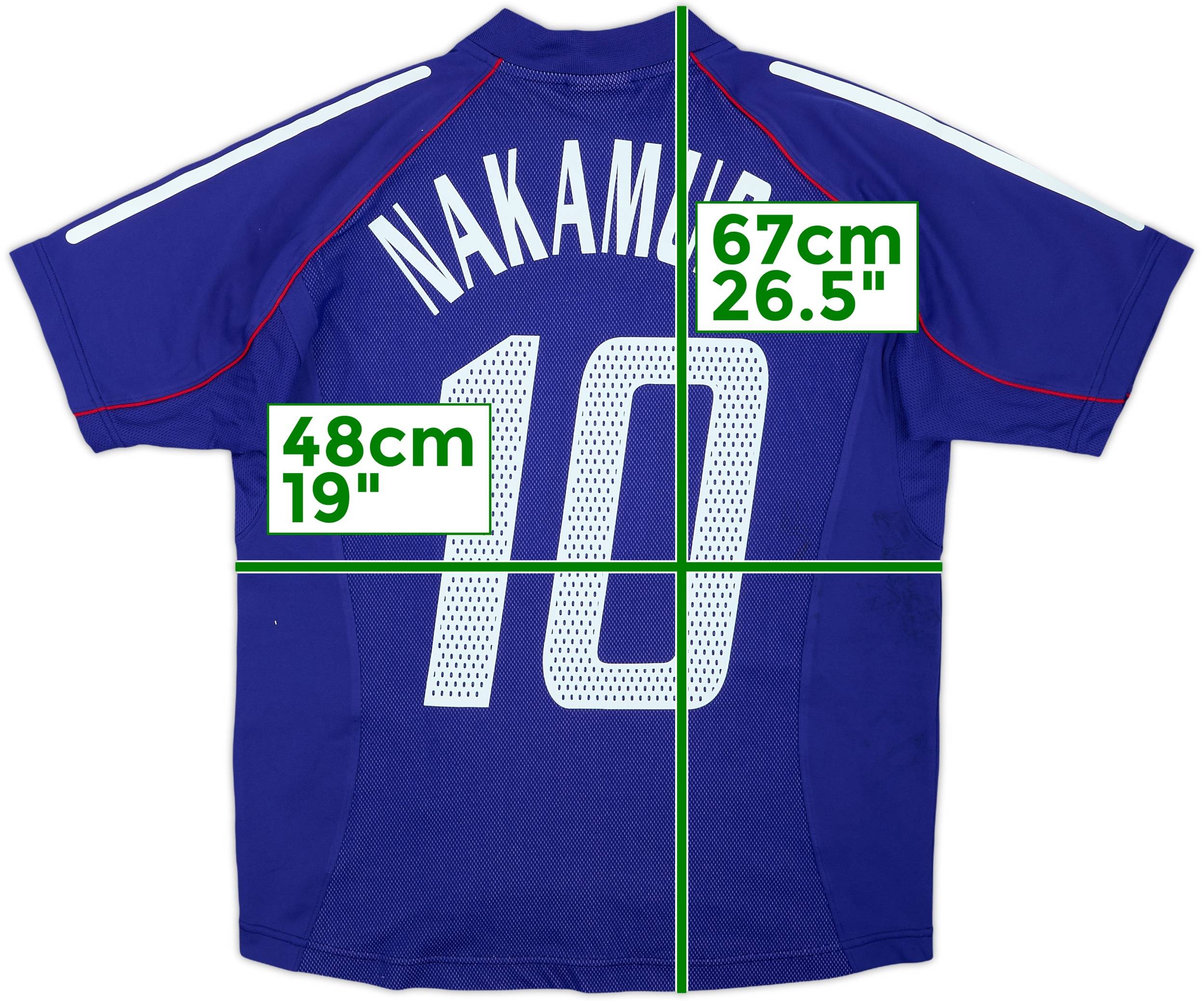 2002-04 Japan Home Shirt Nakamura #10 - 8/10 - (XL.Boys)