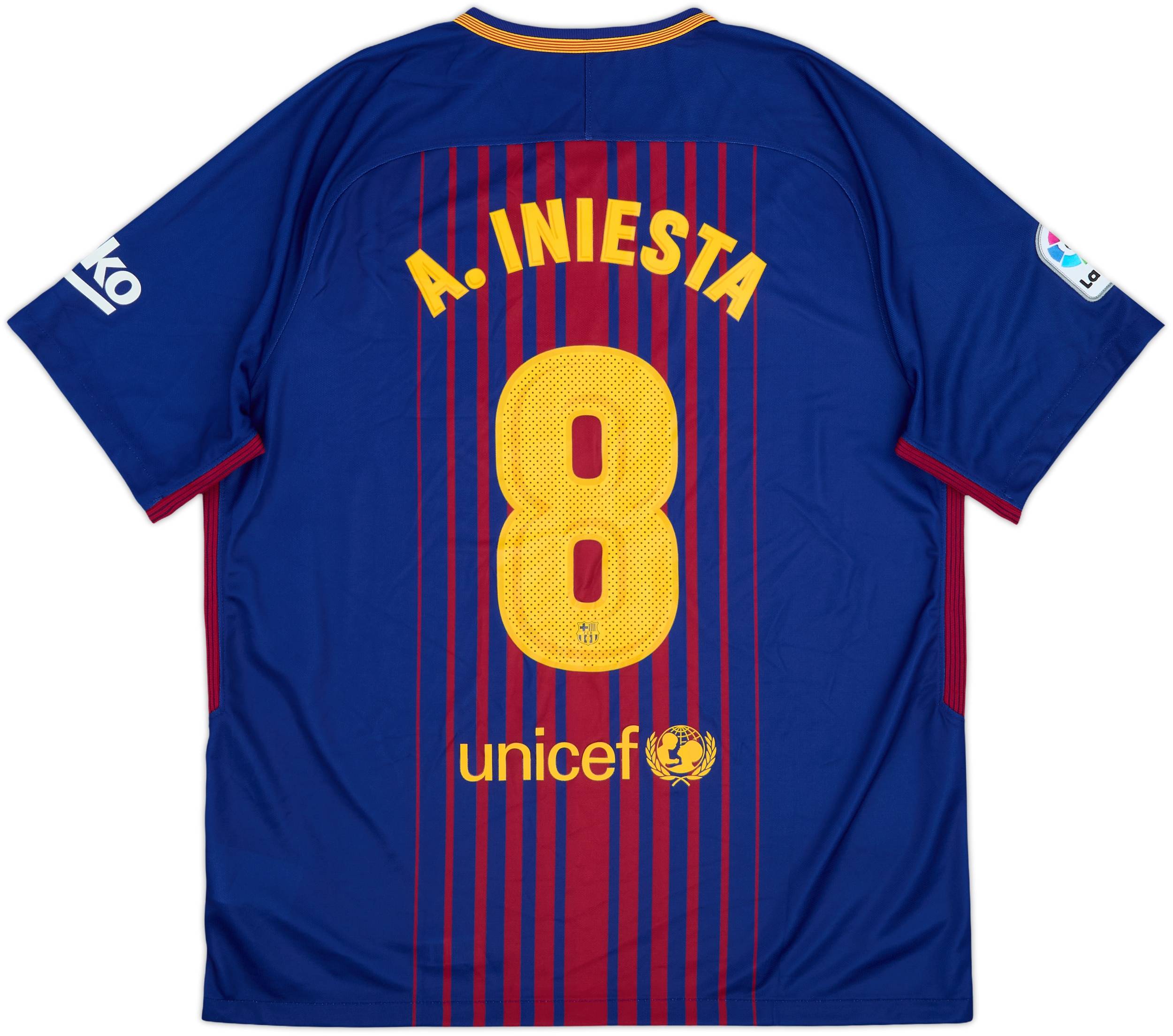 2017-18 Barcelona Home Shirt A.Iniesta #8 (XL)