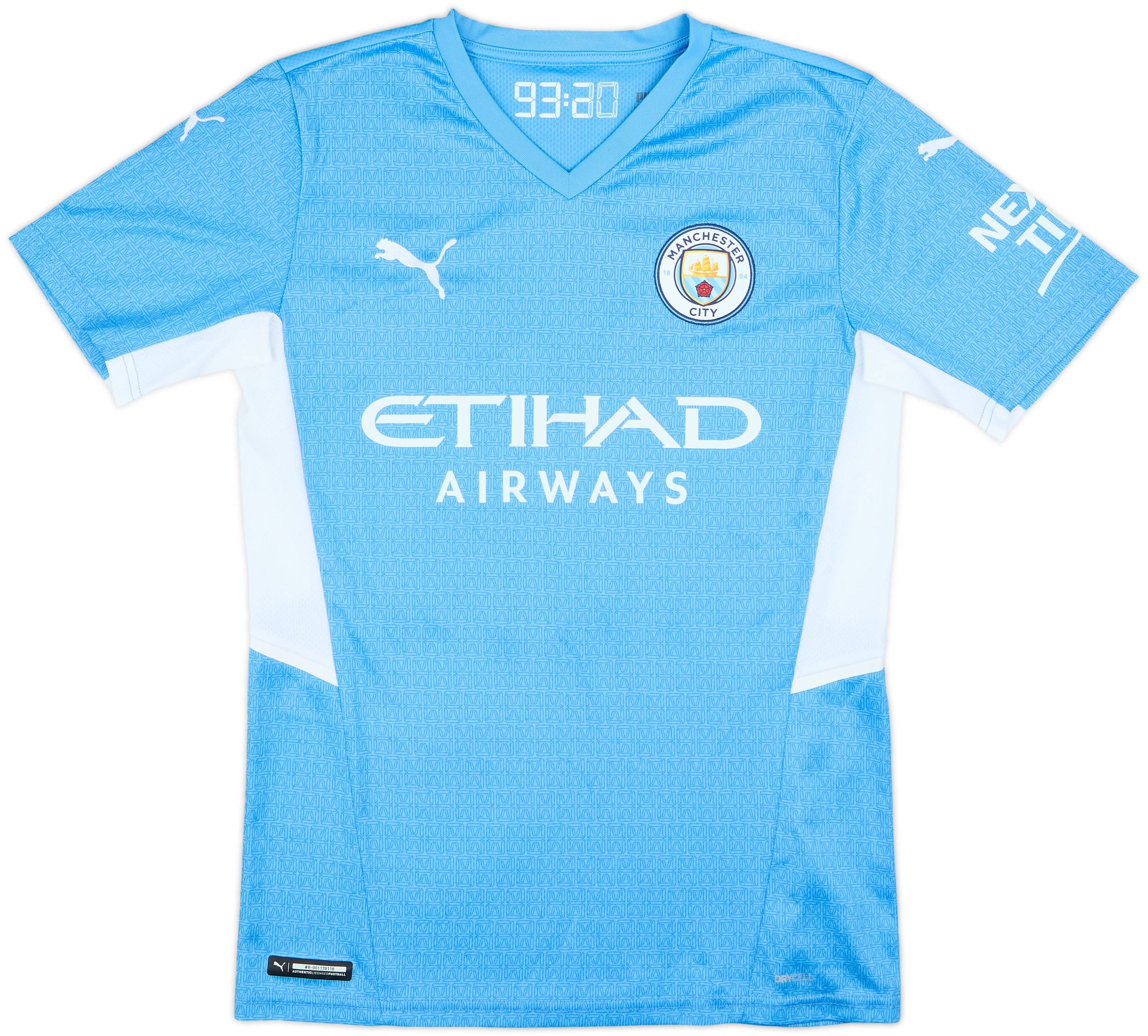 2021-22 Manchester City Home Shirt Fernandinho #25 - 6/10 - (S)