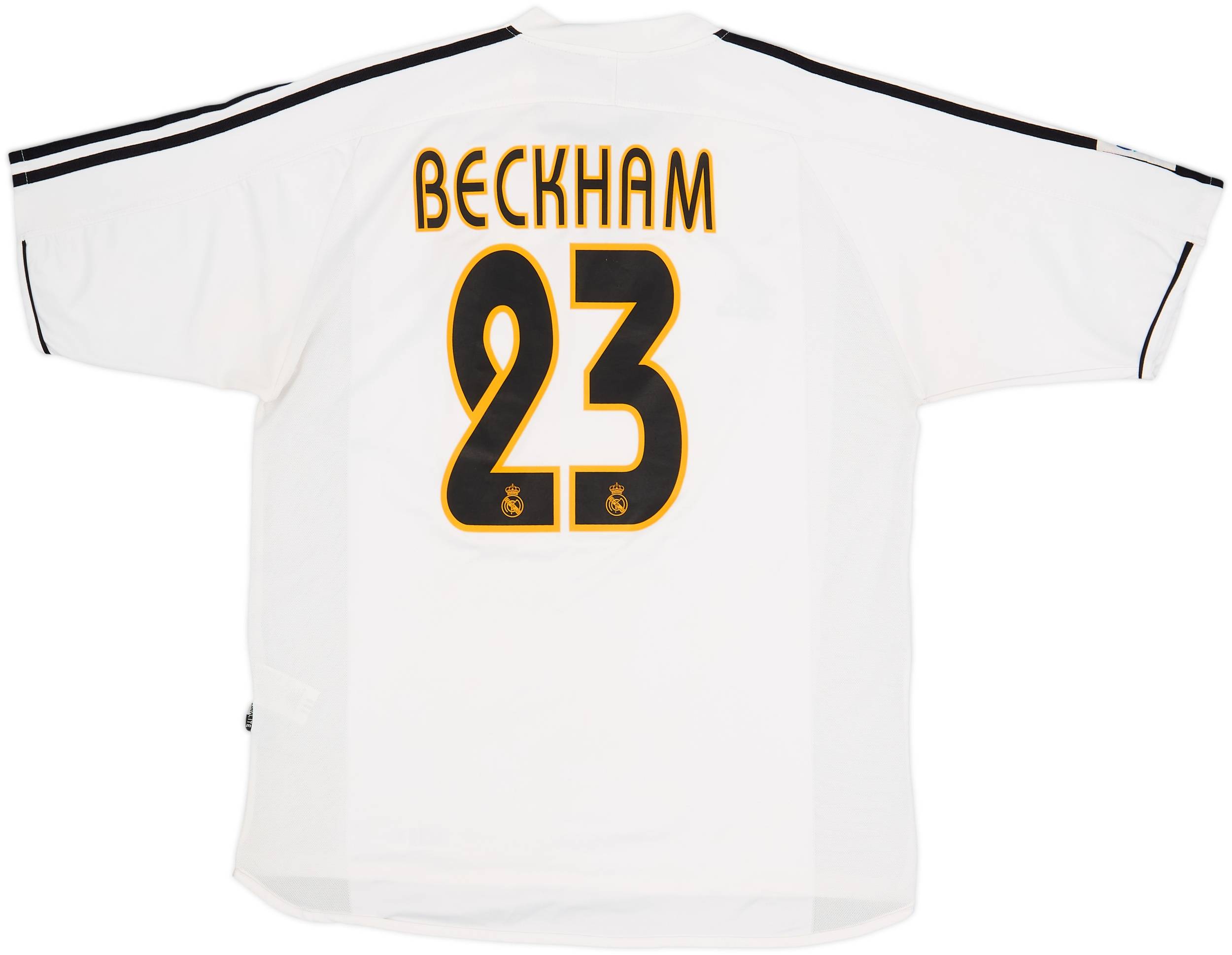2003-04 Real Madrid Home Shirt Beckham #23 - 7/10 - (XL)