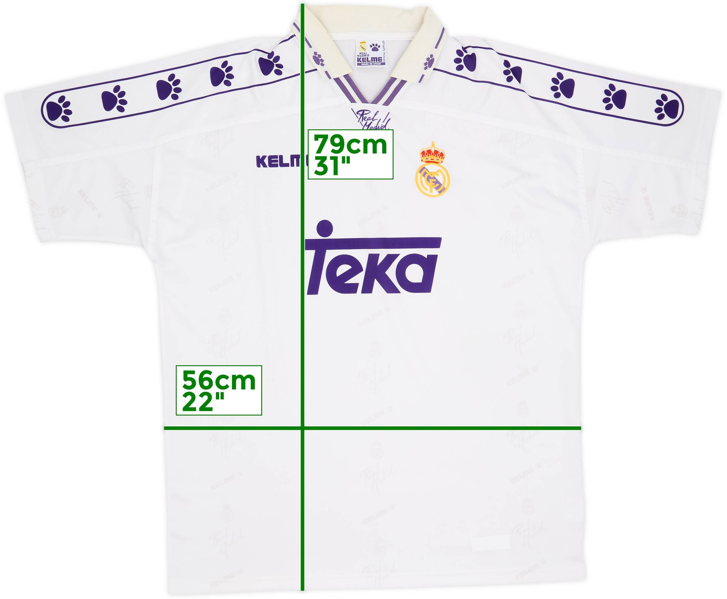 1994-96 Real Madrid Home Shirt - 8/10 - (L)